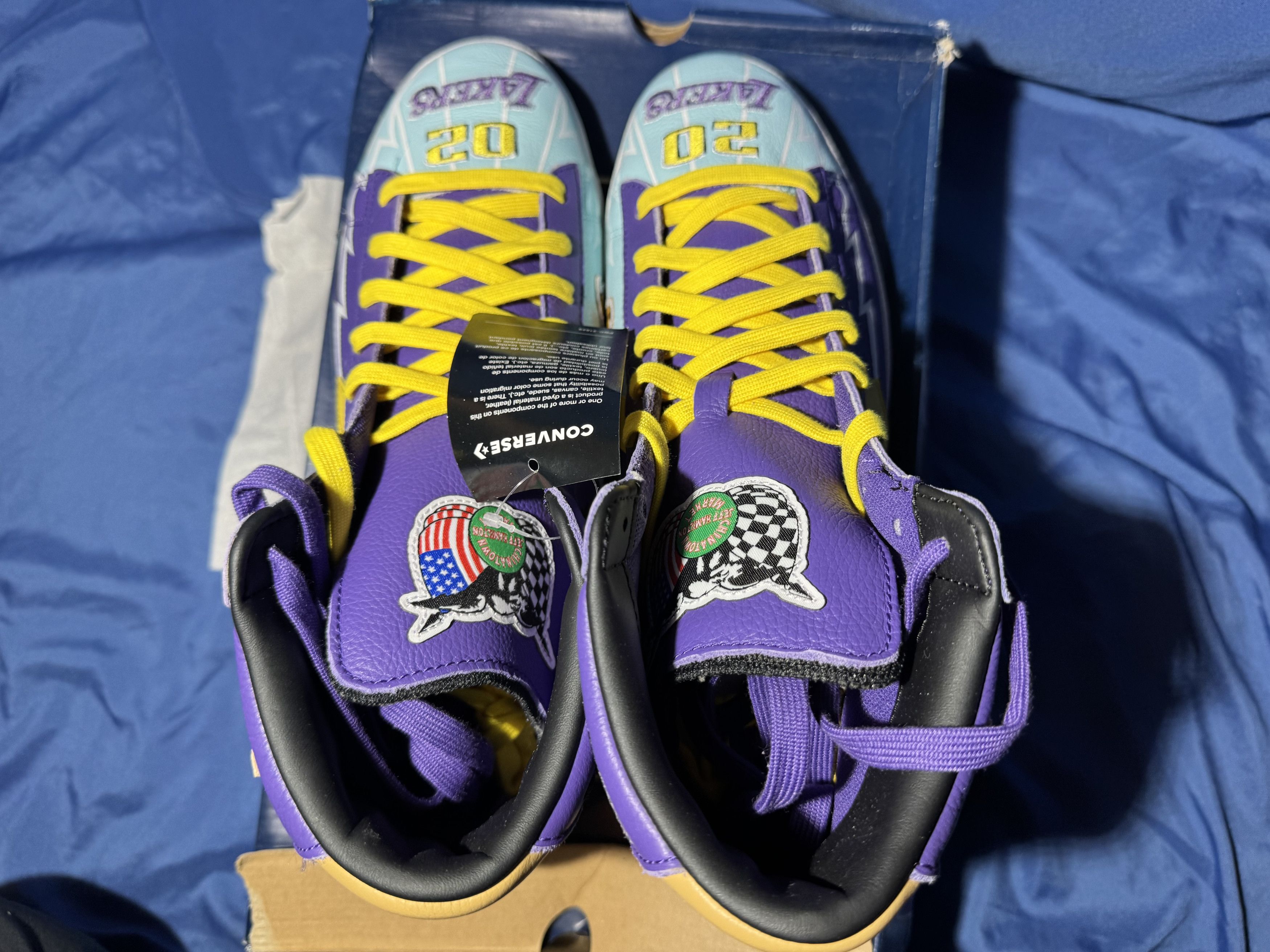 Market Converse × Jeff Hamilton × Market Lakers leather size 12 Size US 12 / EU 45 - 3 Thumbnail