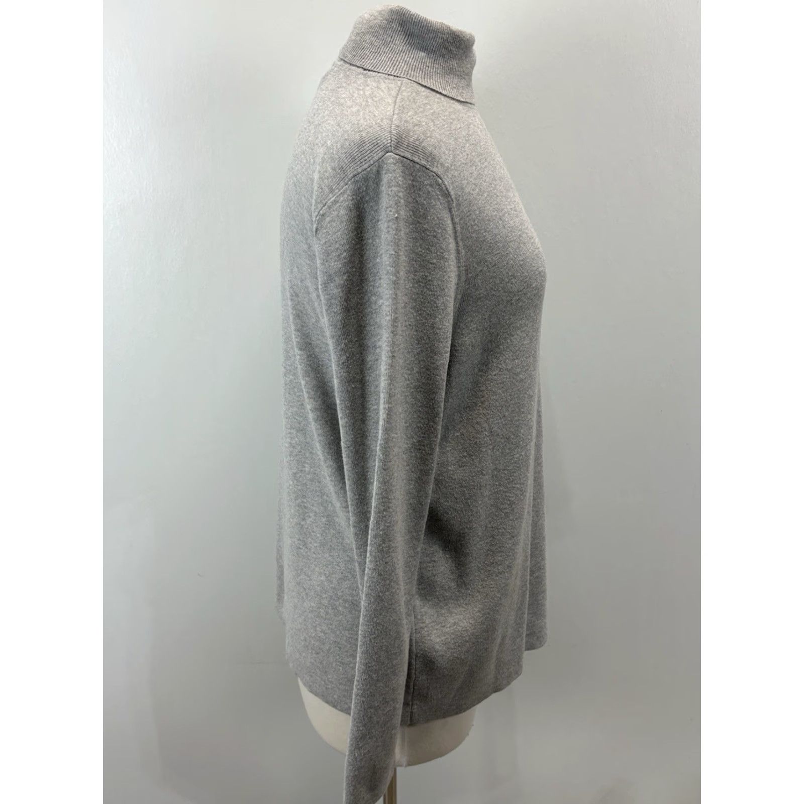 Vintage Chicos Turtleneck Sweater Sz 3 US X-Large Women’s Grey Knit Classic Capsule Size XL / US 12-14 / IT 48-50 - 4 Thumbnail