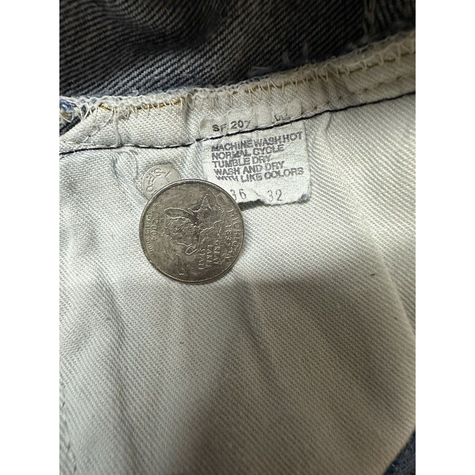 Levi's × Vintage Vintage Levi’s 501 Faded Dark Wash Denim Jeans 36x32 Size US 36 / EU 52 - 8 Thumbnail