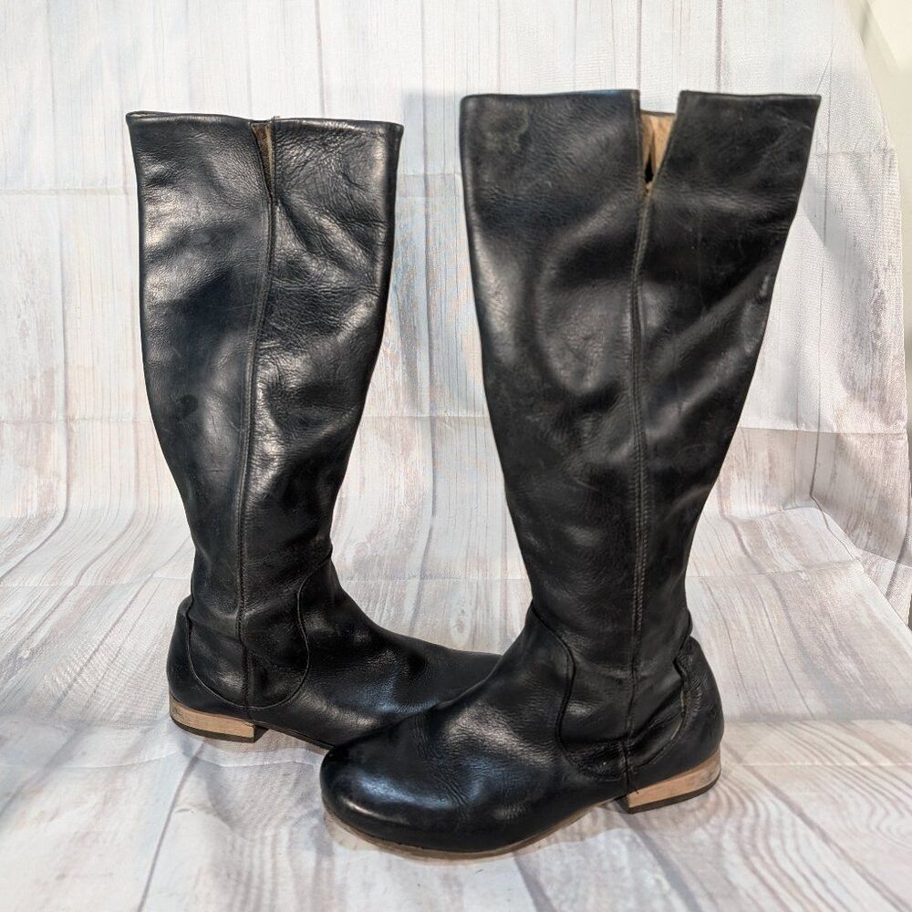 John Fluevog John Fluevog Radio ARD Black Leather Zipper Closure Riding Size US 8 / IT 38 - 8 Thumbnail