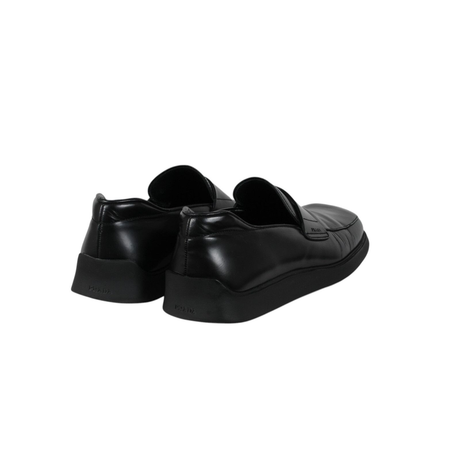 Prada Vtg 2000s Square Toe Loafers Black Leather - 02549 Size US 11 / EU 44 - 7 Thumbnail
