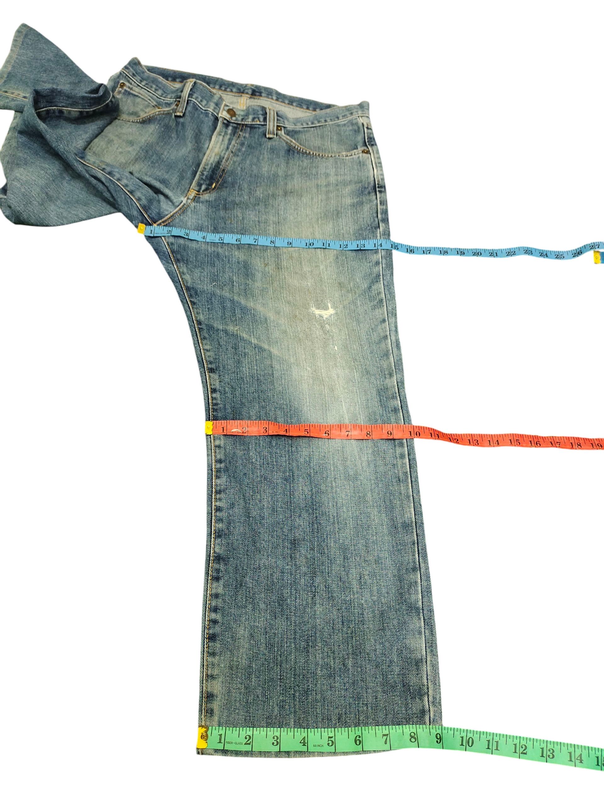 Comme des Garcons × Undercover Vintage 90s Edwin 404 Regular Distress Faded Denim Jeans Size US 35 - 16 Thumbnail