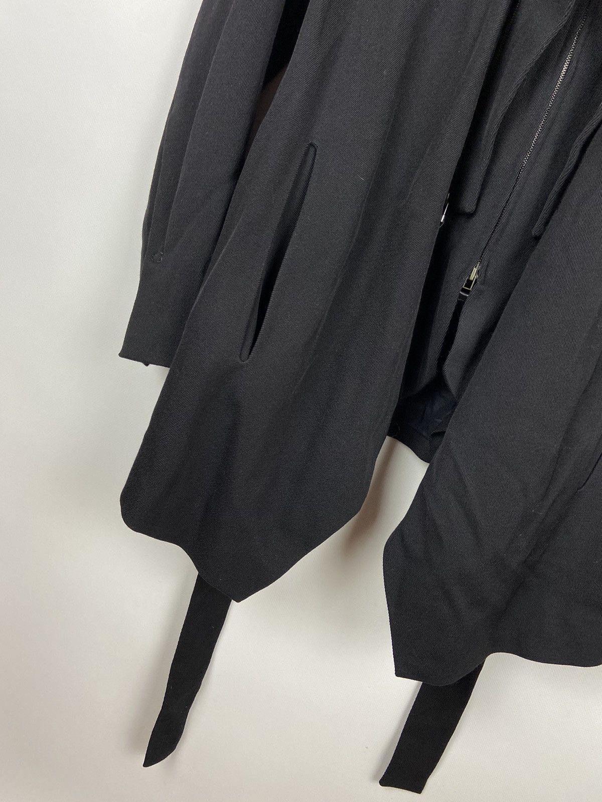 Annette Gortz × Designer Annette Gortz Asymmetrical Zip Black Women Wool Jacket Sz 40 Size S / US 4 / IT 40 - 14 Thumbnail