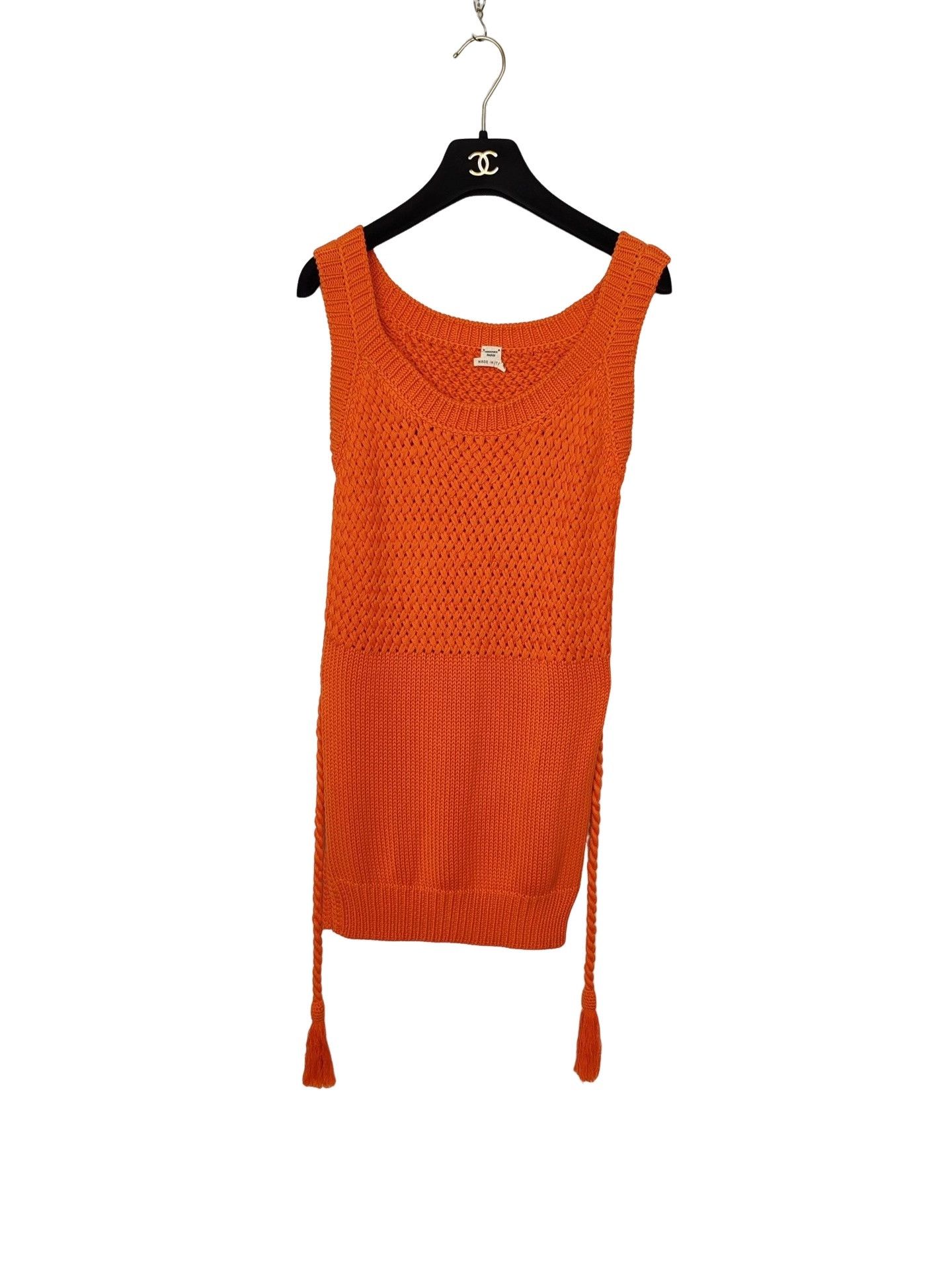 Hermes Hermes Orange Knit Tank Top Size 34 Size XS / US 0-2 / IT 36-38 - 1 Thumbnail