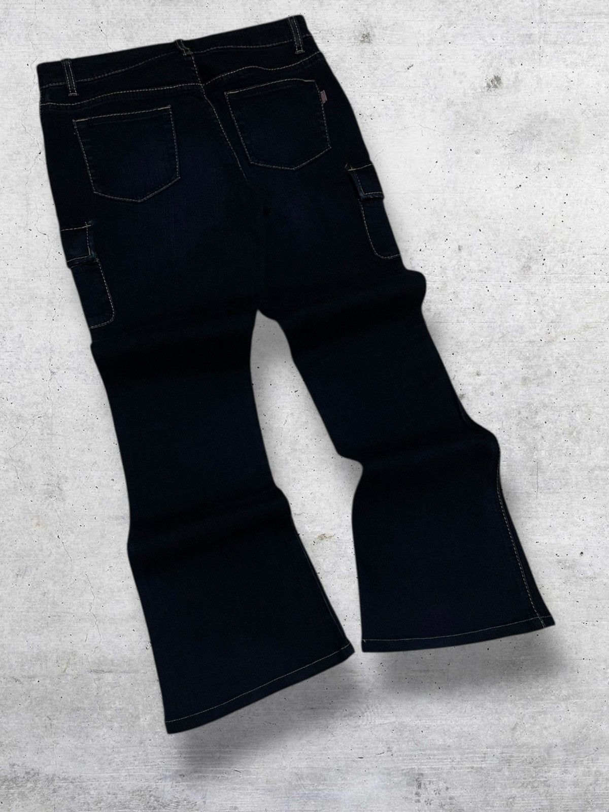 Japanese Brand VINTAGE CRAFTED JAPAN DESIGNER FLARED CARGO UTILITY DENIM Size US 29 - 9 Thumbnail
