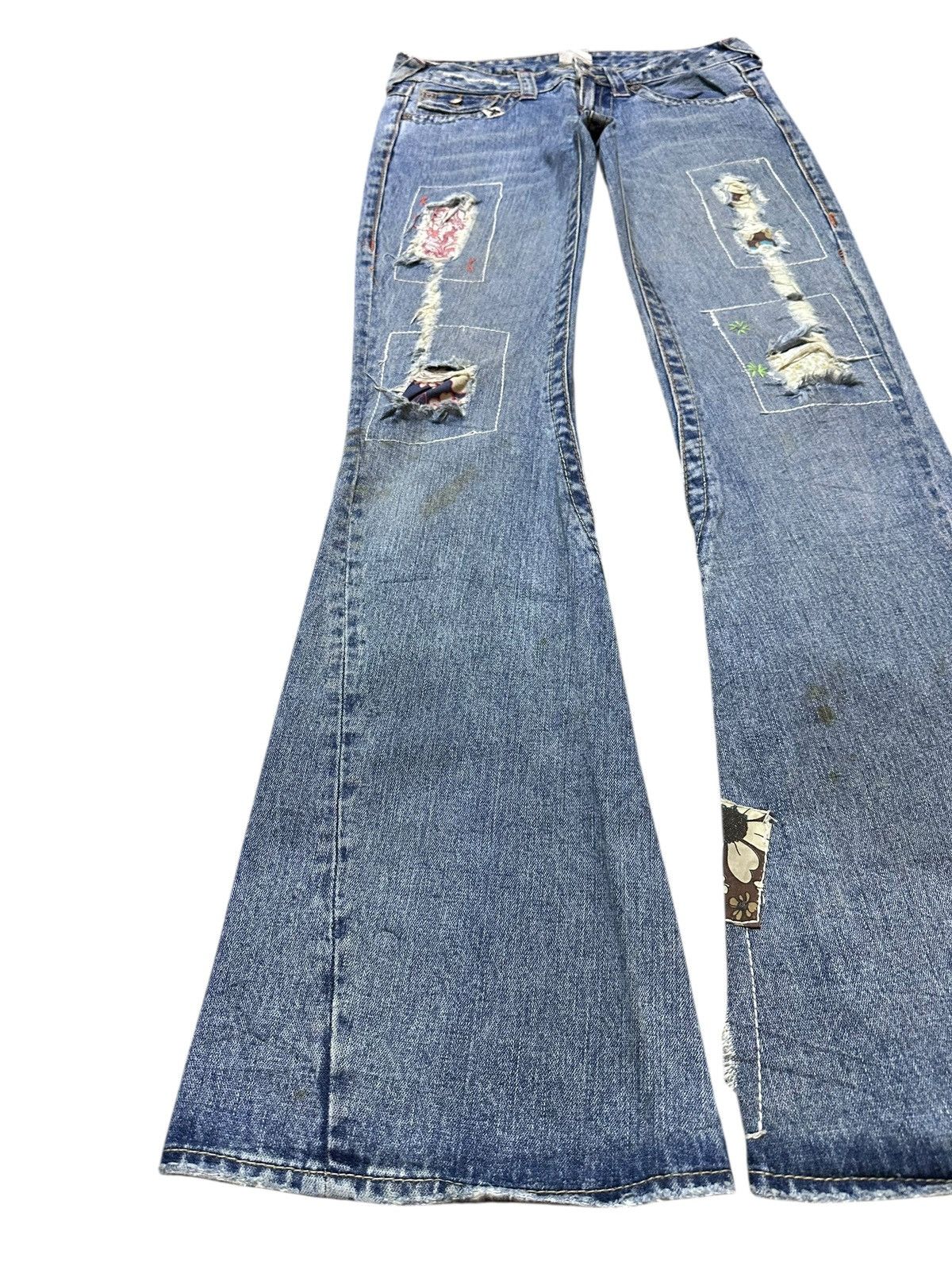 True Religion Vintage True Religion Woodstock Flare Faded Distressed Denim Size US 30 / EU 46 - 3 Thumbnail