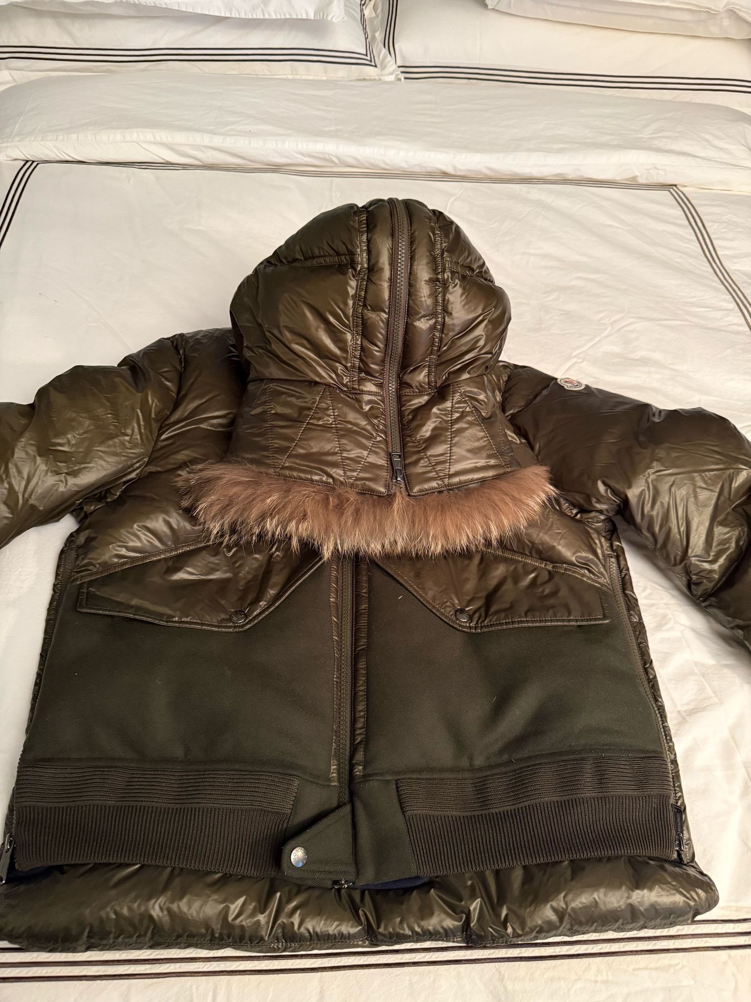 Moncler Hooded Down Jacket Coat Size US L / EU 52-54 / 3 - 10 Thumbnail