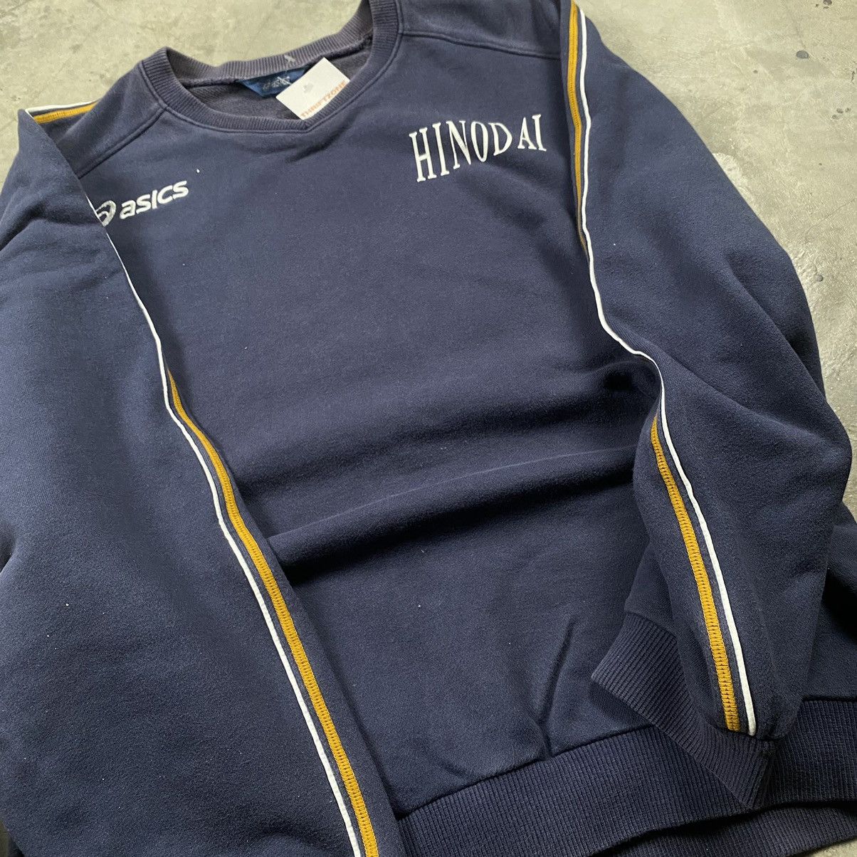 Asics × Japanese Brand y2k Asics Hinodai Japan V Neck Sweatshirt Size US L / EU 52-54 / 3 - 3 Thumbnail