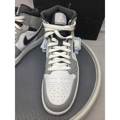 Jordan Brand Nike Air Jordan 1 Mid Smoke Grey 554724-078 Mens Size 12 Lig Size US 12 / EU 45 - 8 Thumbnail