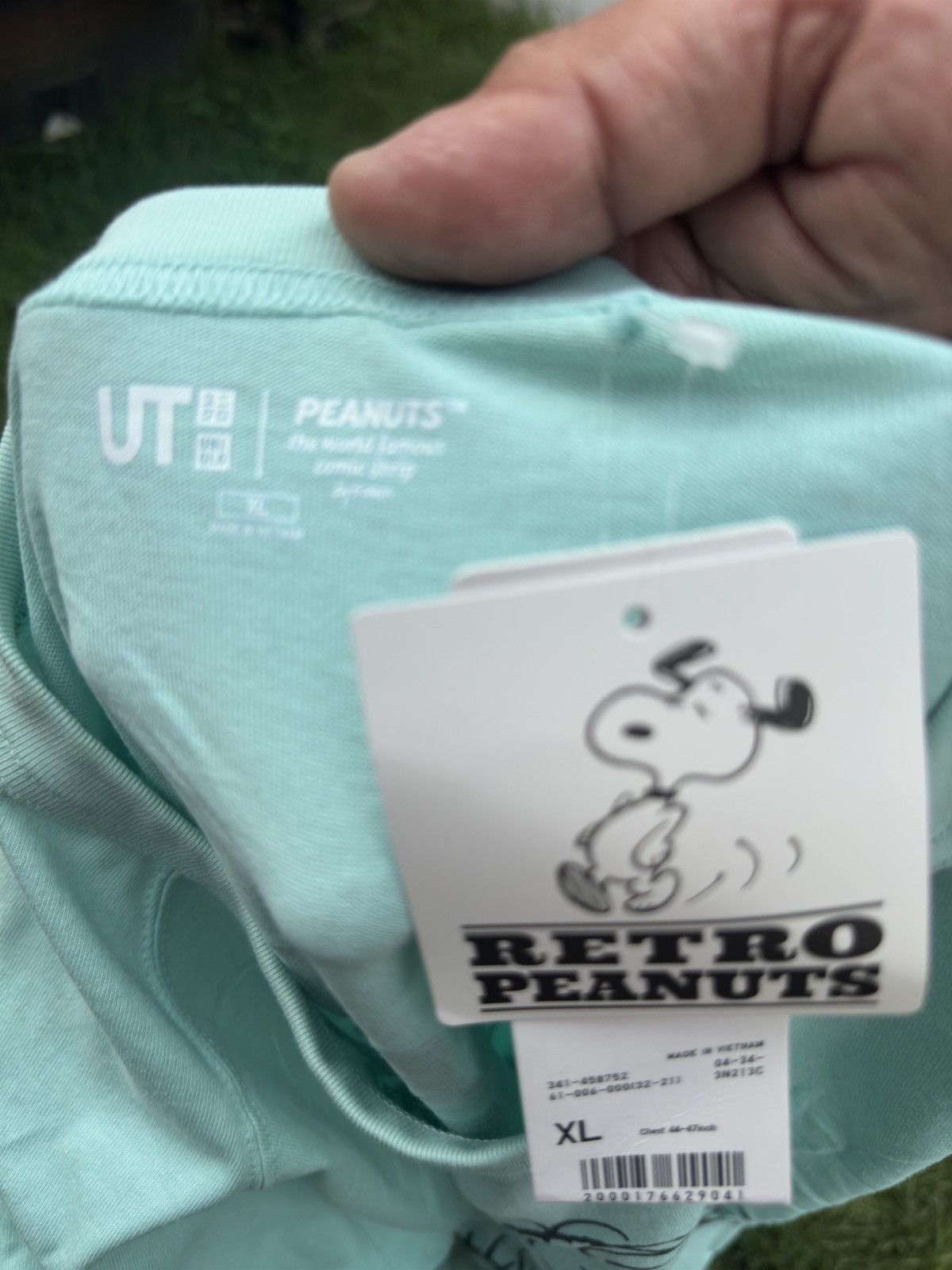 Uniqlo New Uniqlo Peanuts T shirt Men's XL Green Teal Snoopy Size US XL / EU 56 / 4 - 4 Thumbnail