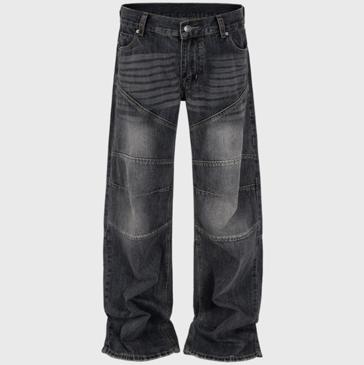 Japanese Brand Black Loose Straight Denim Pants Size US 32 / EU 48 - 1 Thumbnail