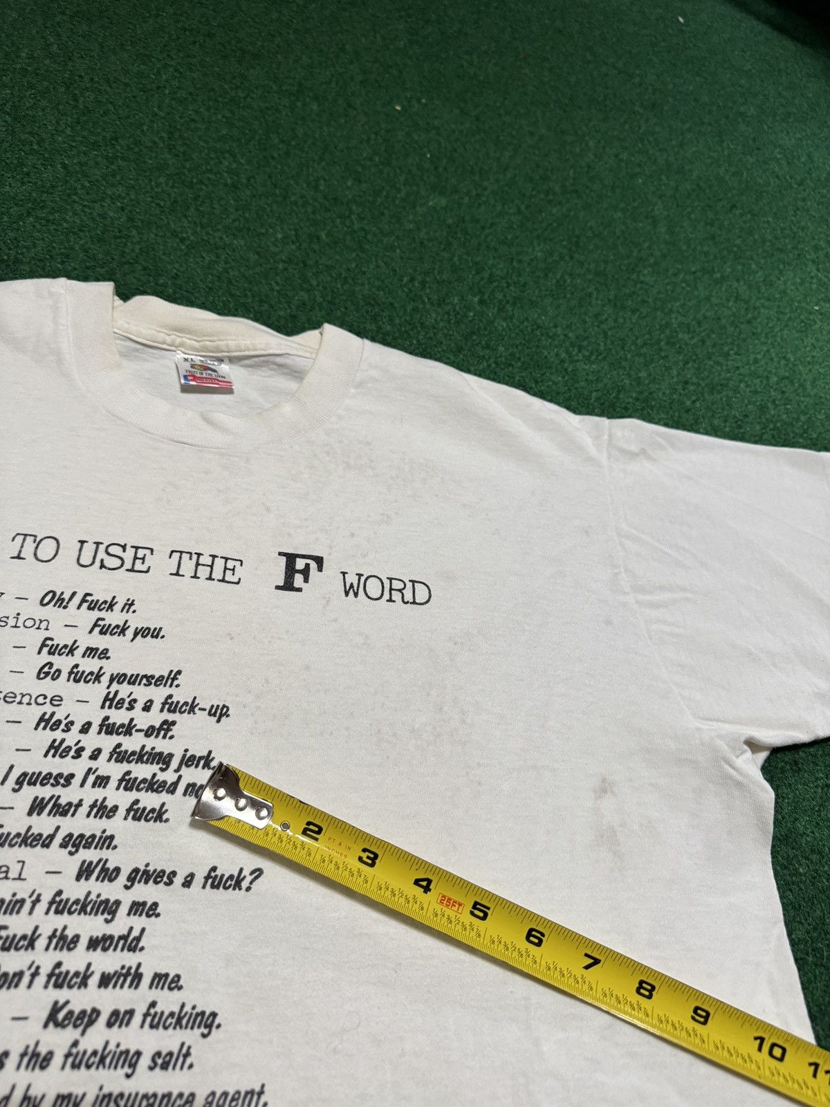 Vintage Vintage 90s How To Use The F Word Original XL Punk T Shirt Size US XL / EU 56 / 4 - 6 Thumbnail