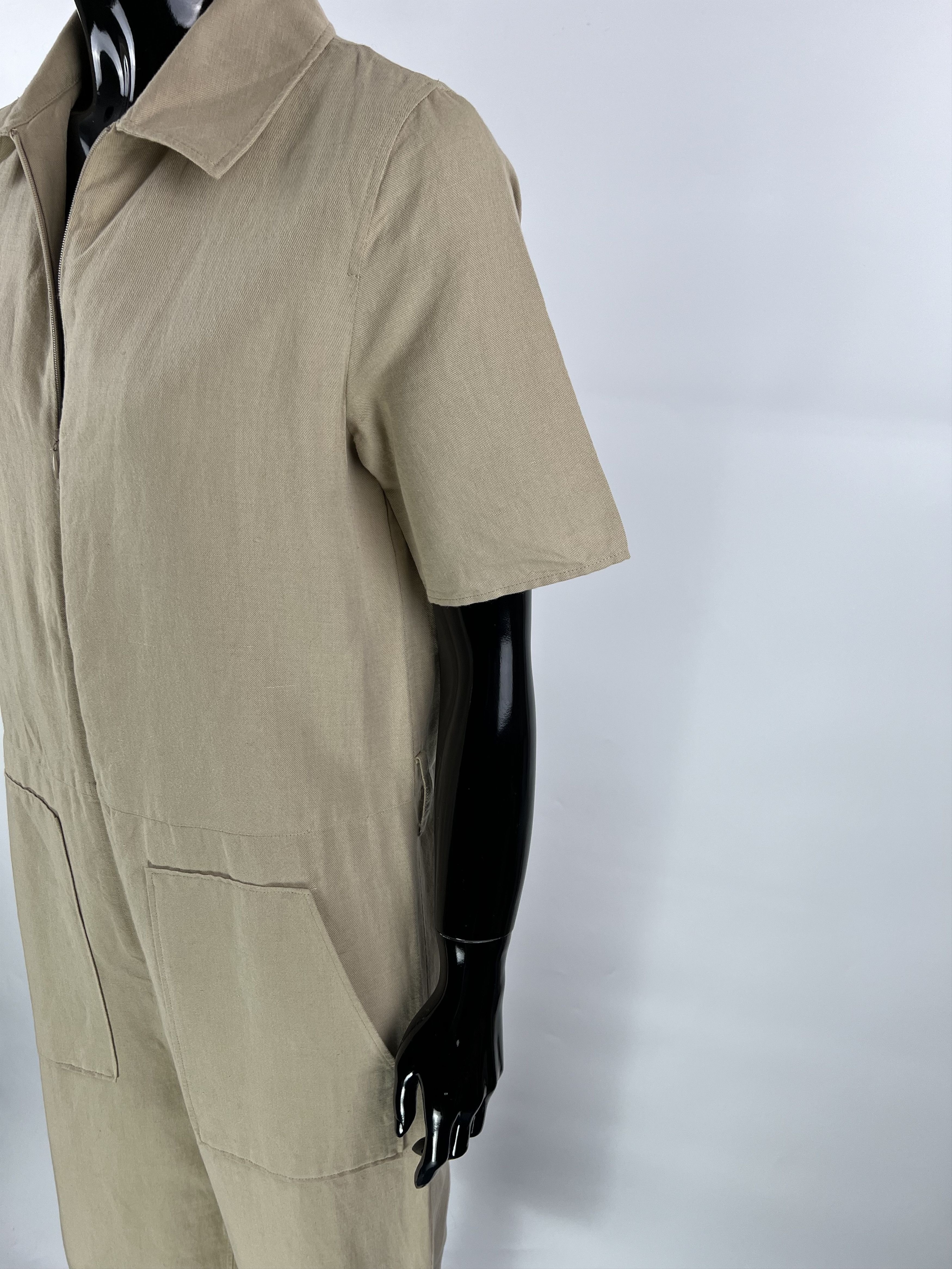 Cos COS Women's Beige Linen Cotton Jumpsuit Size EUR34/XS Size 26" / US 2 / IT 38 - 6 Thumbnail
