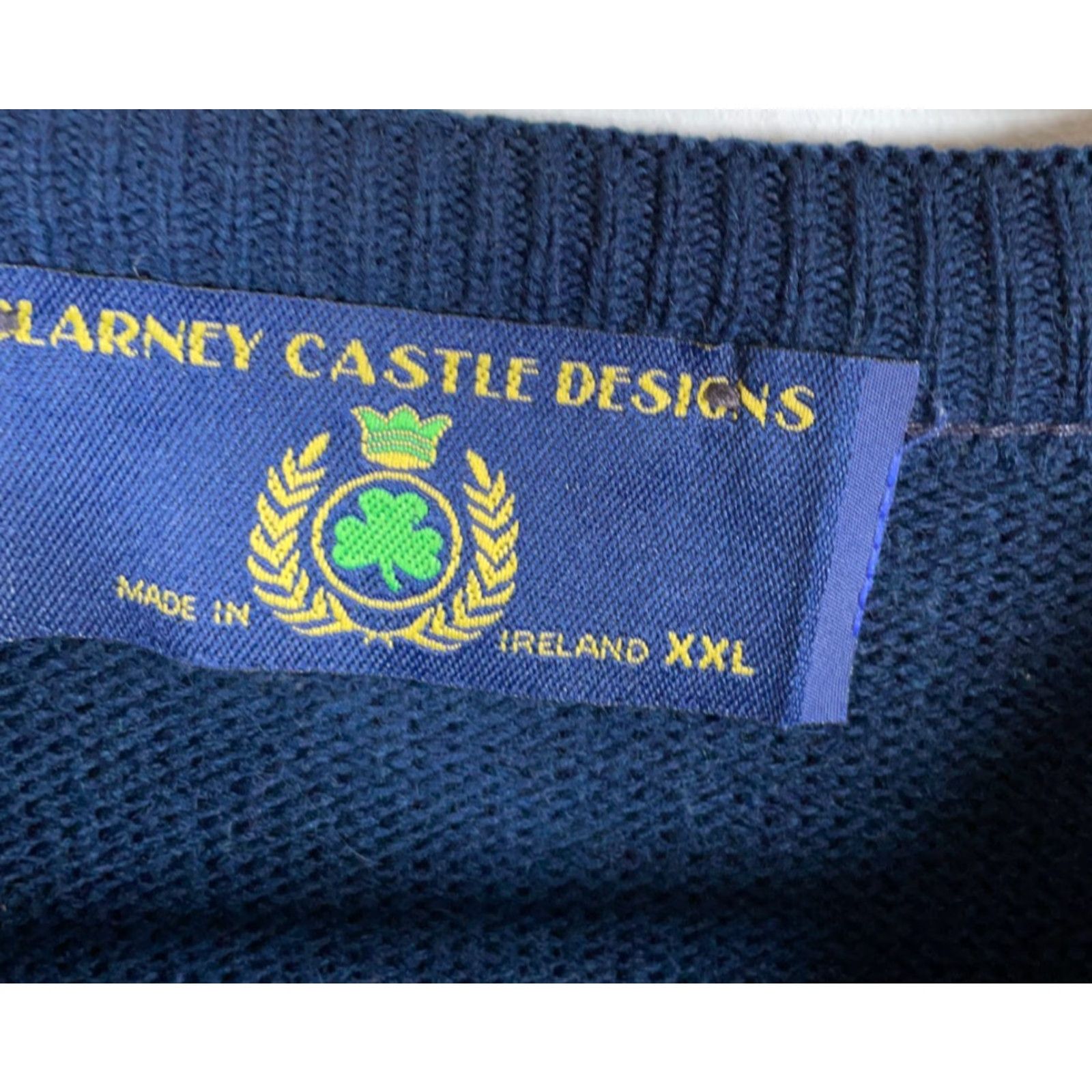 Vintage VINTAGE Ireland Textured Knit Sweater Men's 2XL Blue Crewneck Acrylic Knit Embroidered Size US XXL / EU 58 / 5 - 3 Thumbnail