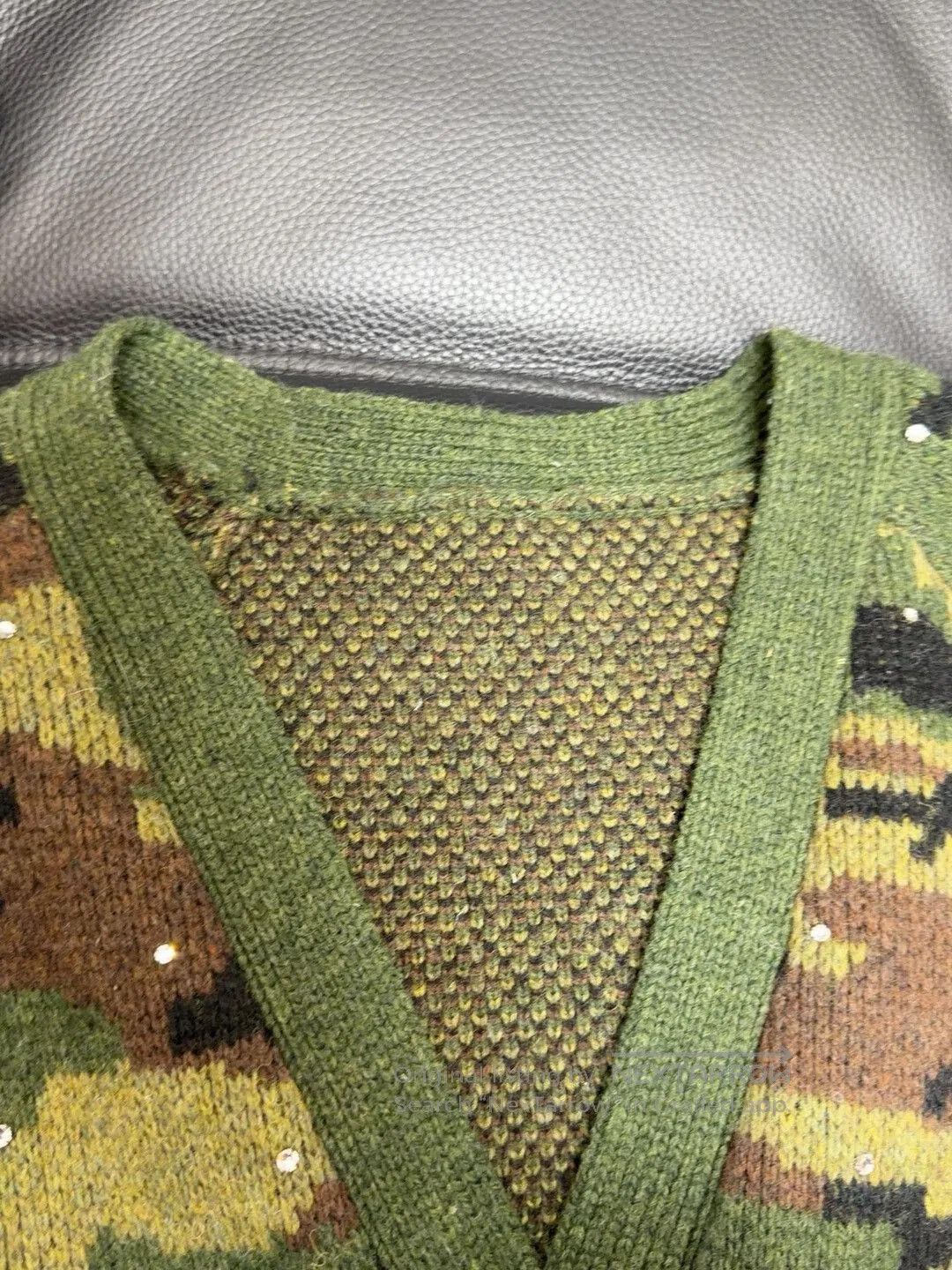 Miu Miu Miu Miu Camouflage Diamond Wool Cardigan. Size S / US 4 / IT 40 - 4 Thumbnail