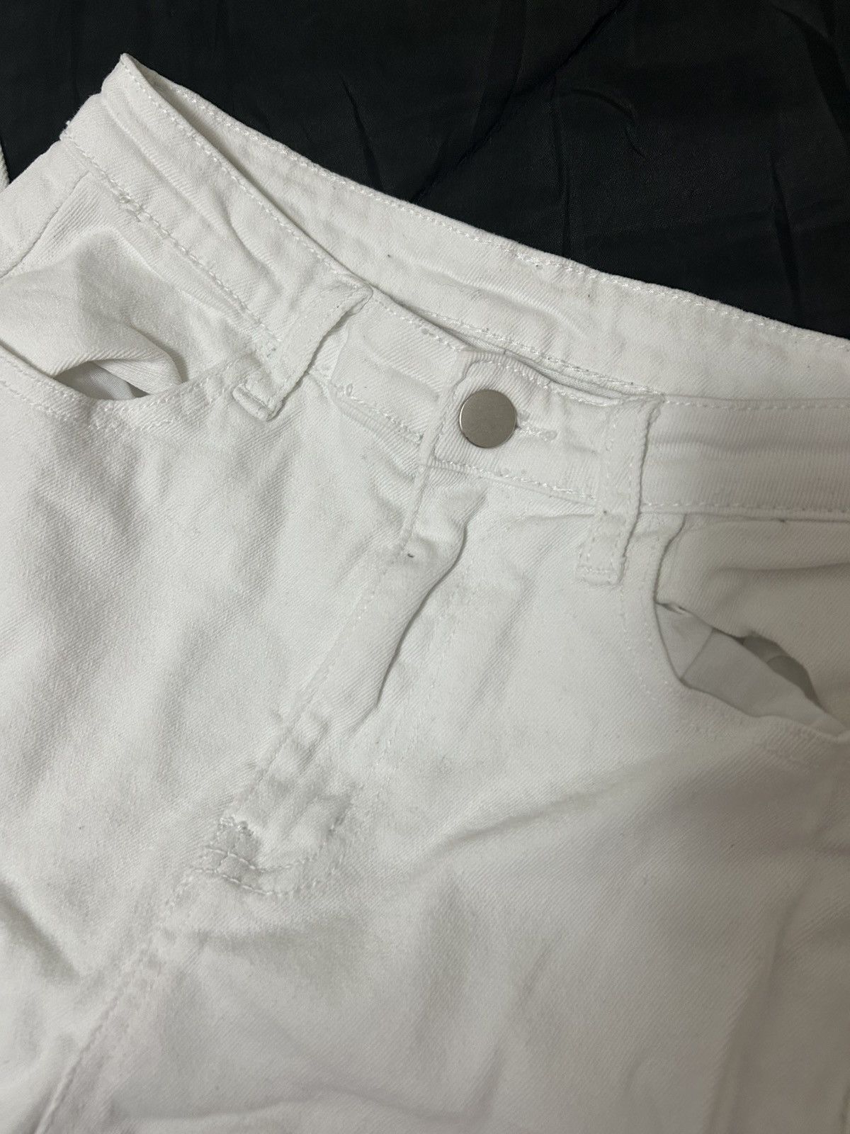 Vintage Flare y2k white Jeans Size 27" / US 4 / IT 40 - 3 Thumbnail