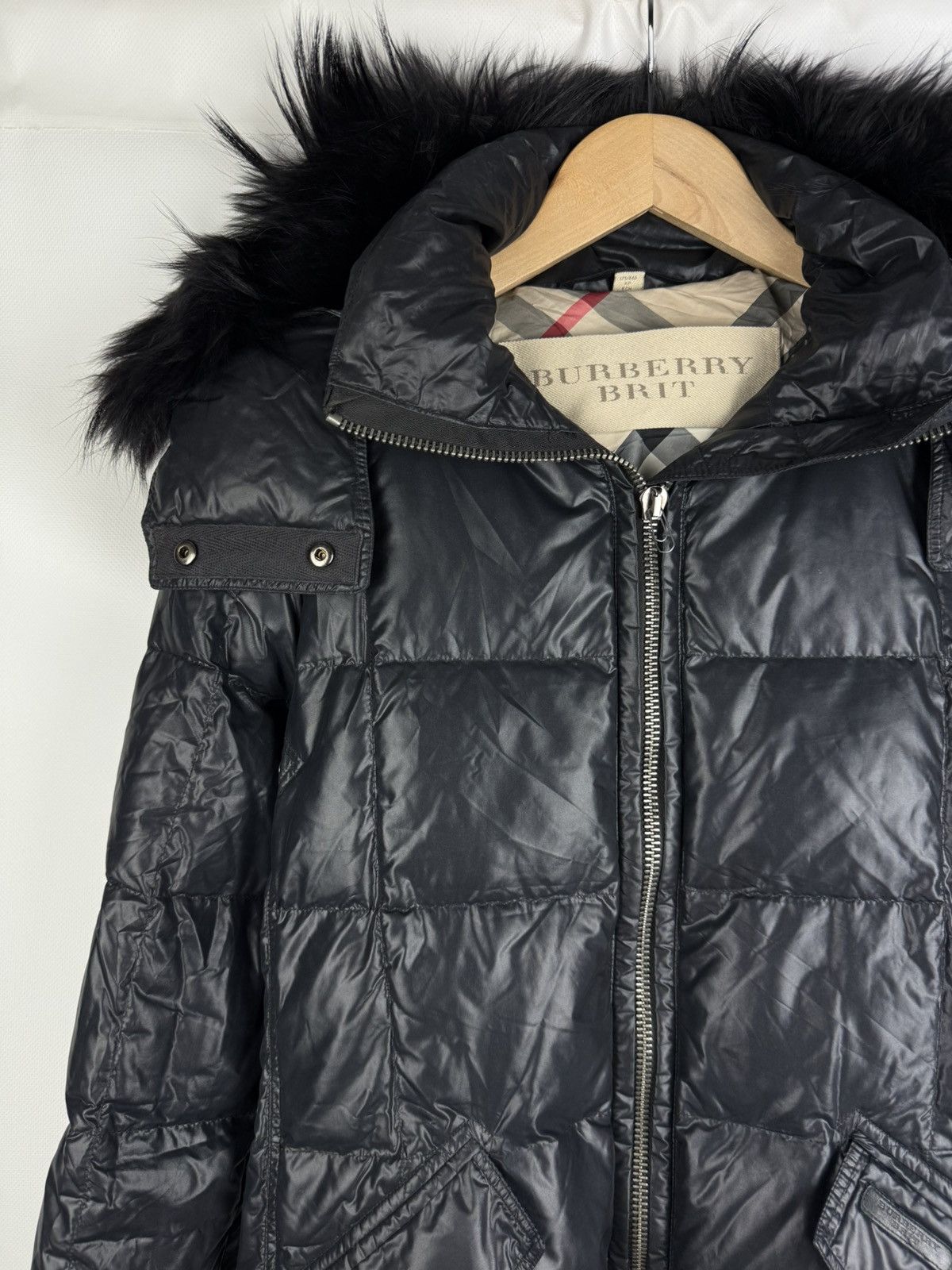 Burberry Burberry Brit Ladies Hooded Nylon Down Puffer Jacket Size Xs Size XS / US 0-2 / IT 36-38 - 2 Thumbnail