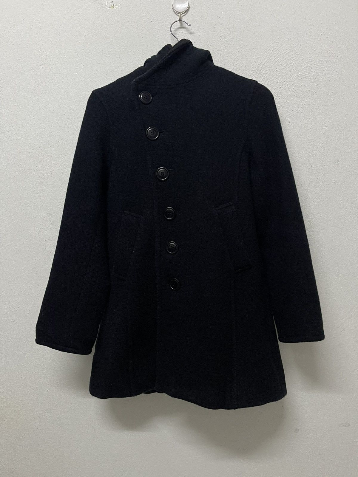 Sunao Kuwahara 2000s SUNAOKUWAHARA ISSEY MIYAKE GARIWOOL HOODIE COAT WOMEN Size S / US 4 / IT 40 - 1 Thumbnail