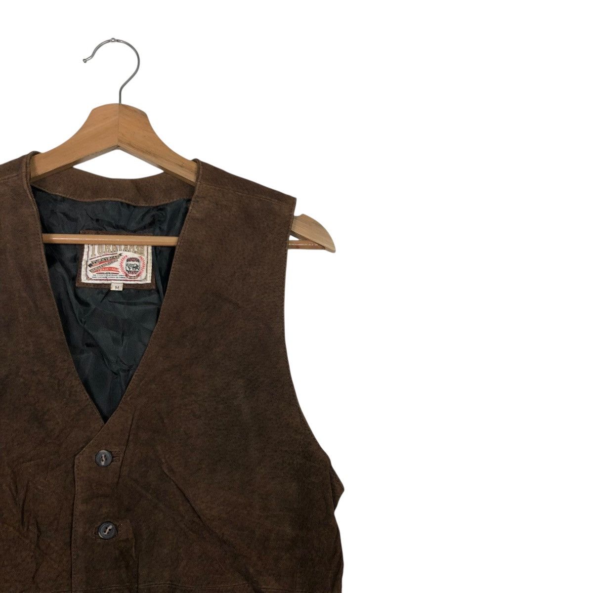 Japanese Brand 🔥VINTAGE GENUINE LEATHER VEST BIKET JACKET TURKY BEAR Size US M / EU 48-50 / 2 - 8 Thumbnail