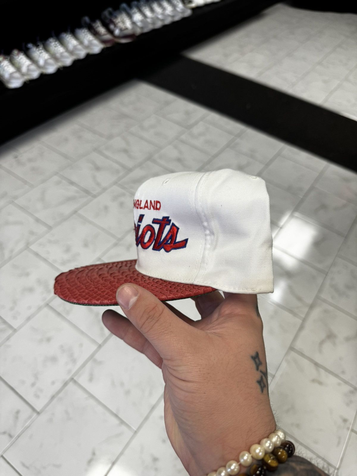 Just Don Snakeskin Patriots Sports Specialties Script Don C Hat Size ONE SIZE - 2 Thumbnail