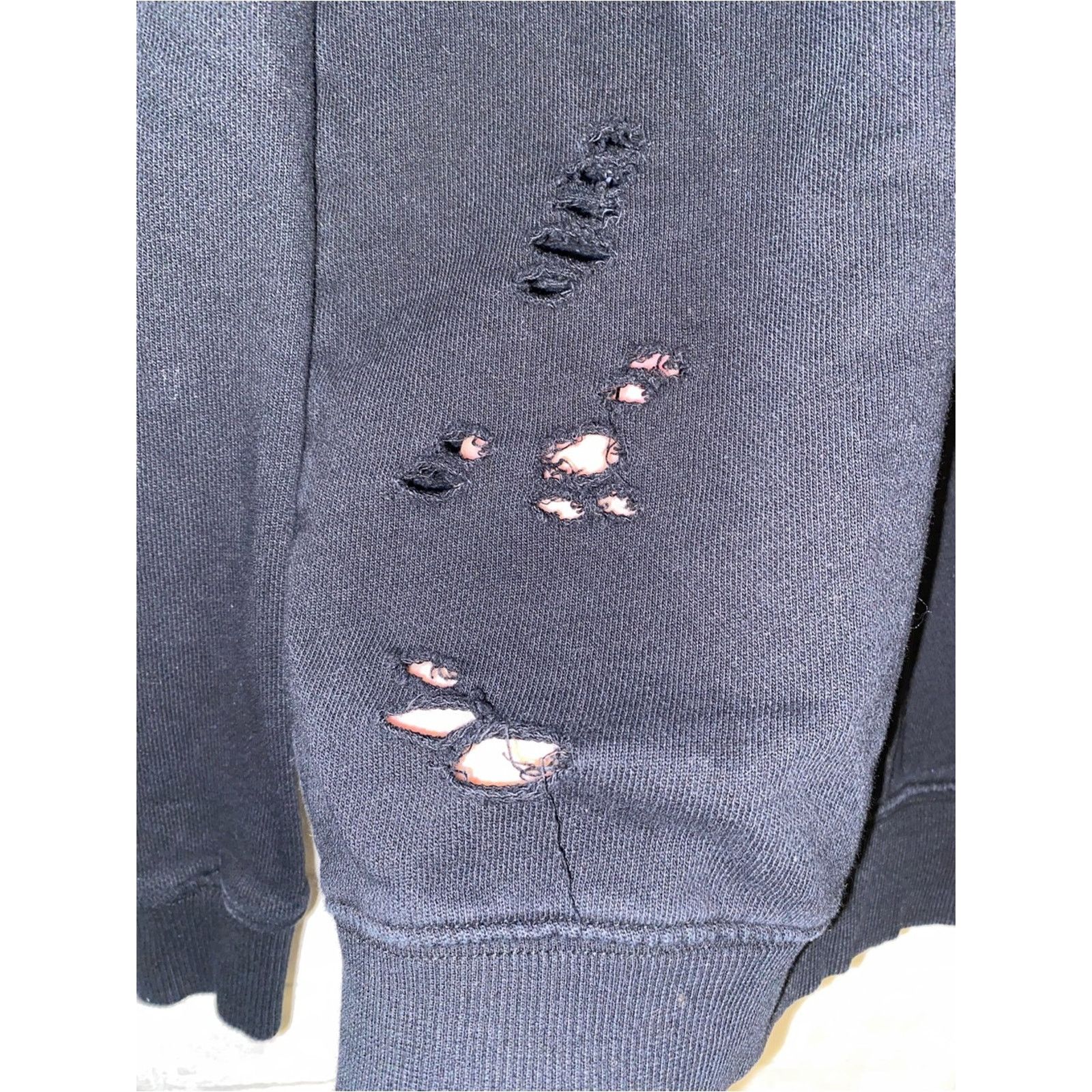 The Kooples The Kooples Sport Black Distressed Sweatshirt 2= Medium EUC Size M / US 6-8 / IT 42-44 - 4 Thumbnail