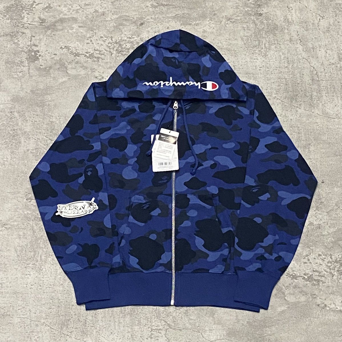 bape×champion コラボパーカー BAPE Champion Polartec Zip Hoodie Black Men's - US