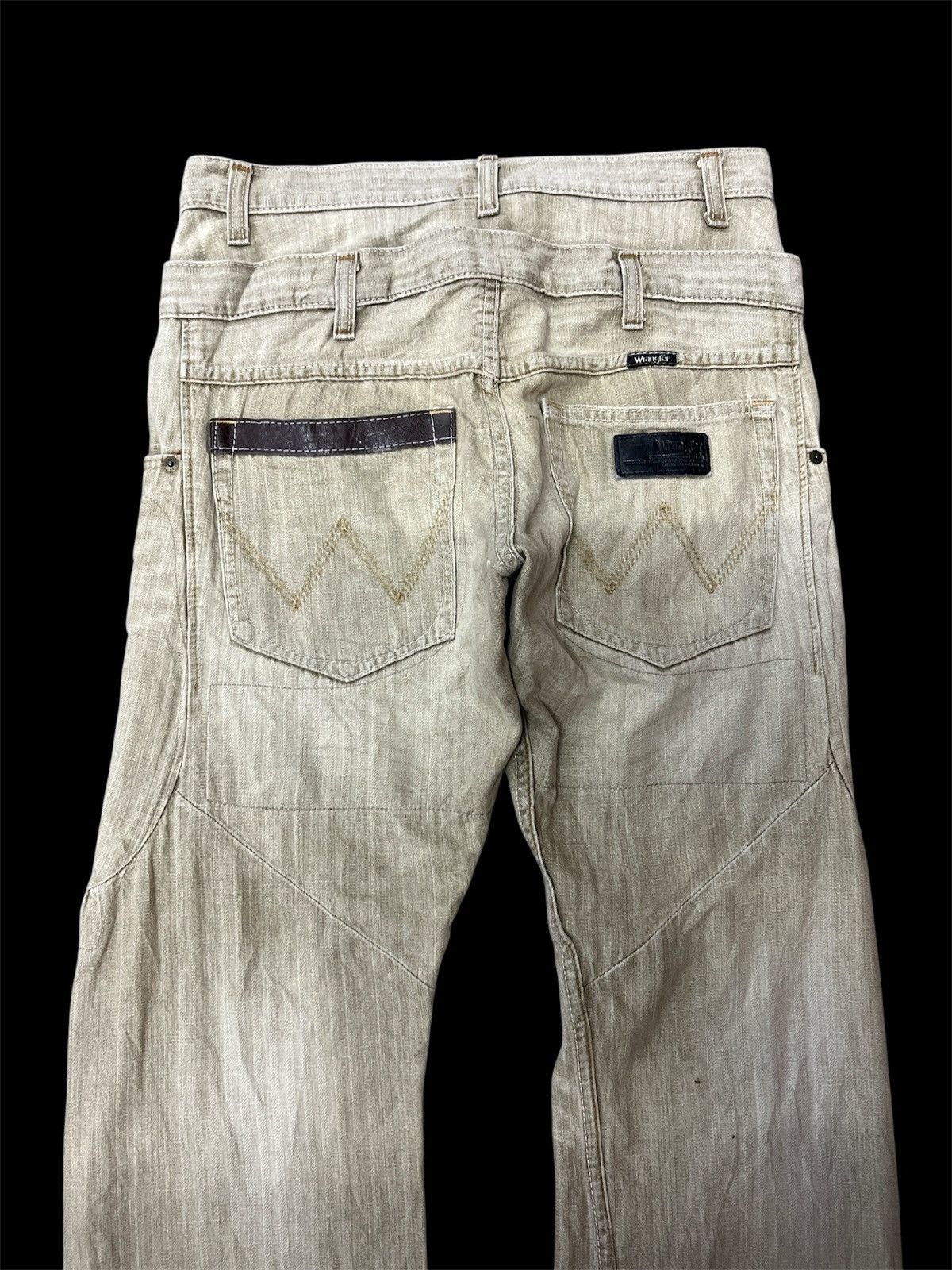 Japanese Brand DOUBLE WAIST‼️WRANGLER DISTRESSED DENIM PANT Size US 32 / EU 48 - 7 Thumbnail