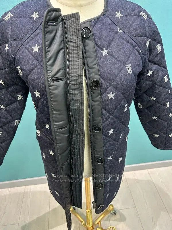 Burberry Burberry Blue Star Logo Quilted Cotton Coat. Size M / US 6-8 / IT 42-44 - 6 Thumbnail