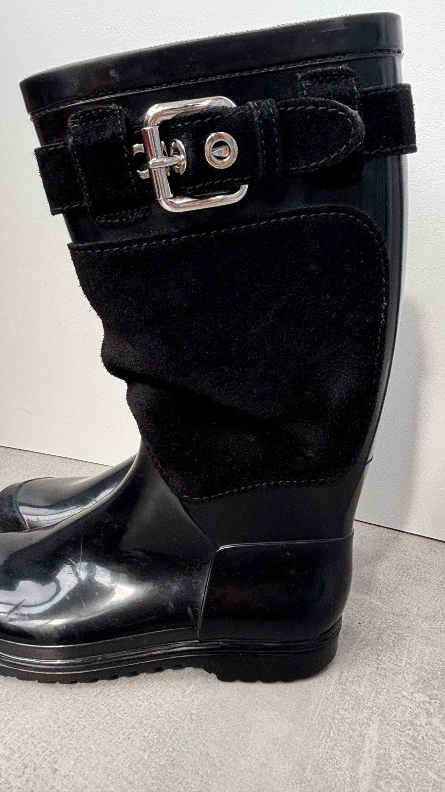 Dolce & Gabbana Dolce & Gabbana D&G Rubber Rain Boots Gumboots Suede Size US 9 / IT 39 - 17 Thumbnail
