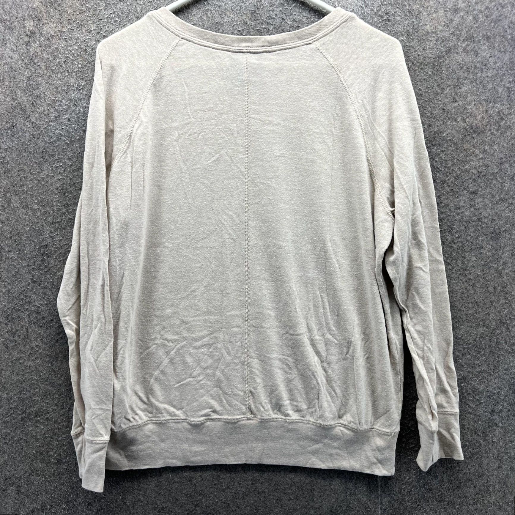 Nike Nike Sweatshirt Womens Large Beige Lightweight Jersey Crewneck Pullover Logo Size L / US 10 / IT 46 - 7 Thumbnail