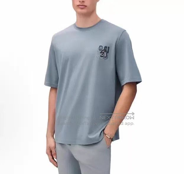 Hermes Hermes 25 styles of cotton round-neck short-sleeve T-shirt Size US L / EU 52-54 / 3 - 7 Thumbnail