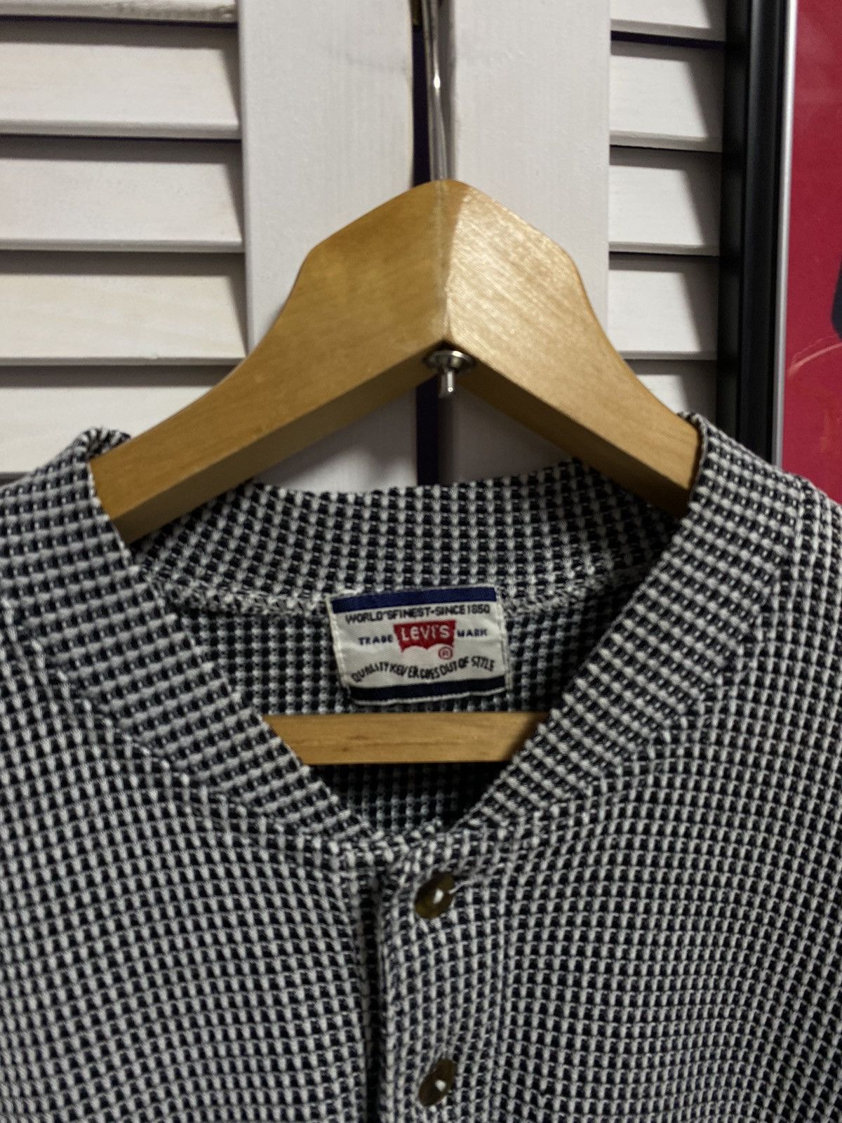 Levi's × Vintage Vintage 80/90s Polo Shirt Levi's Chain Link Pattern Mesh Size US XL / EU 56 / 4 - 6 Thumbnail