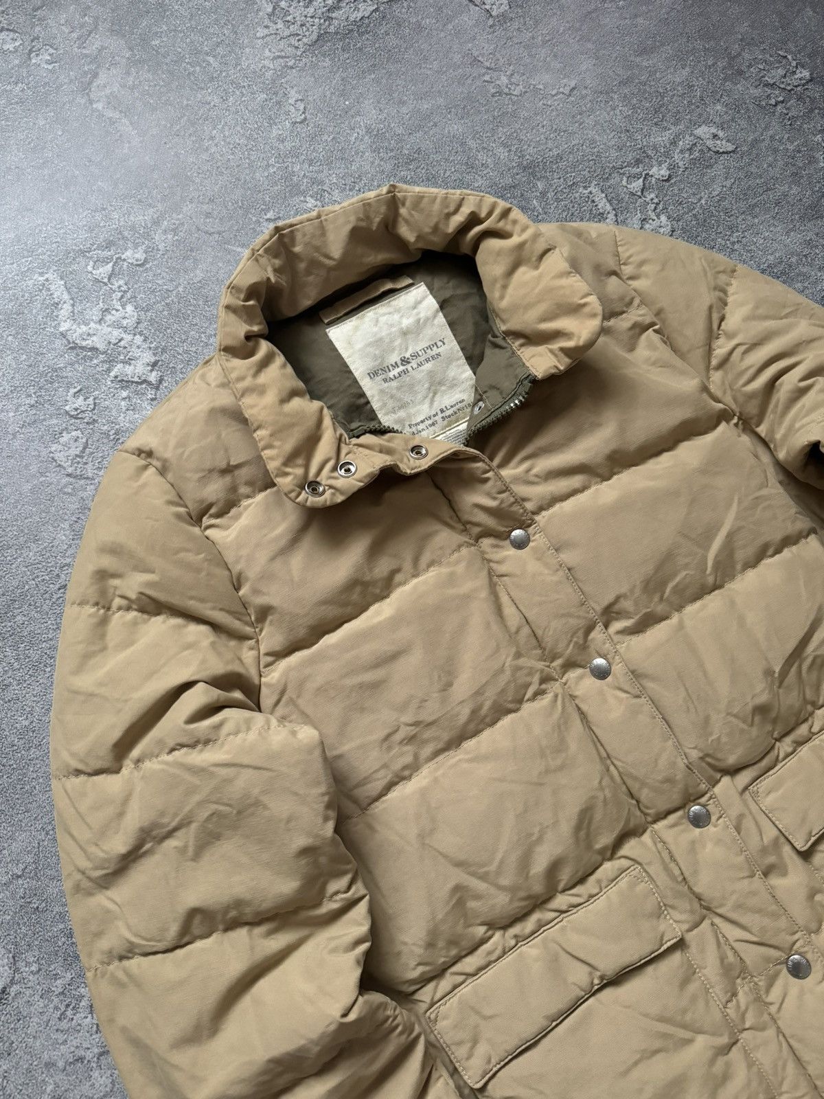 Denim & Supply Ralph Lauren × Polo Ralph Lauren × Ralph Lauren Denim & Supply Ralph Lauren down beige jacket puffer bomber Size US L / EU 52-54 / 3 - 2 Thumbnail