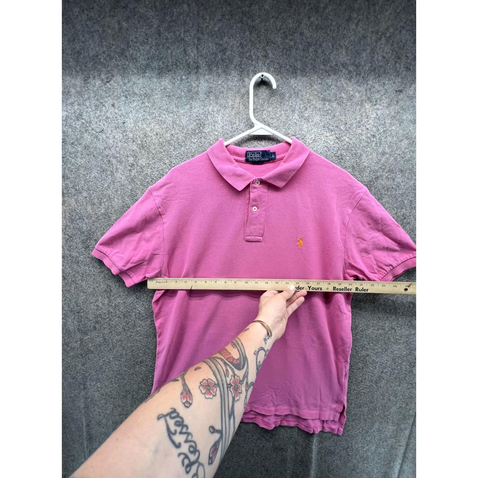 Polo Ralph Lauren Polo Shirt Mens Large Pink Polo by Ralph Lauren Solid Pony Logo Cotton Pique Casual Button Short Sleeve Old Style? Size US L / EU 52-54 / 3 - 5 Thumbnail