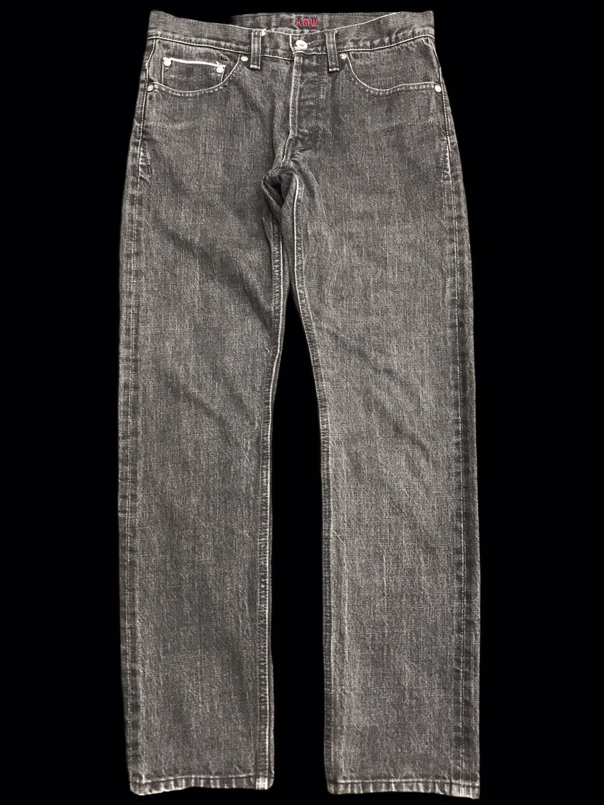 Japanese Brand × Kicking Mule Workshop KICKING MULE WORKSHOP Sturdy Slim Fit Denim F18 Size US 29 - 1 Thumbnail