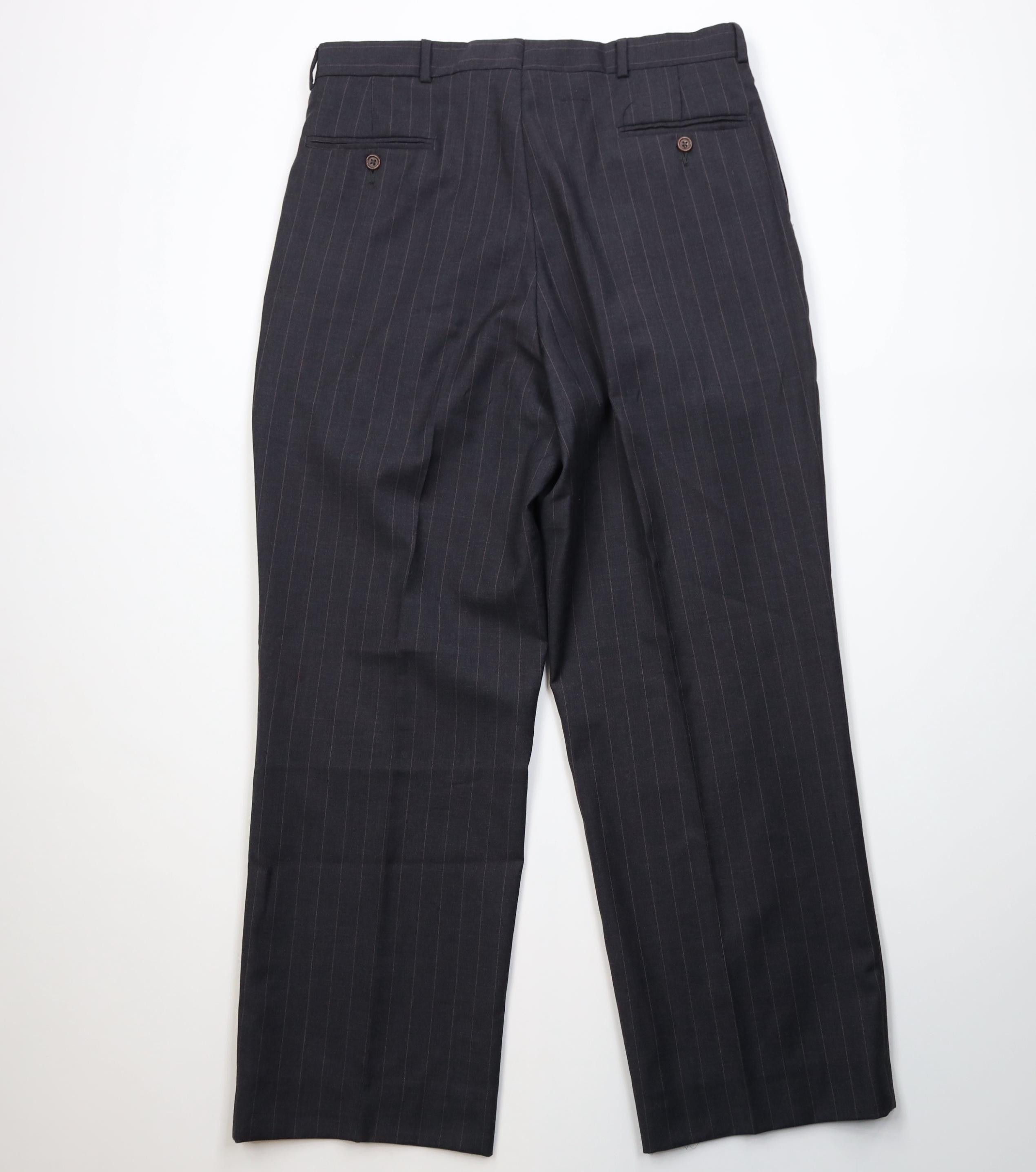 Nautica Vintage 90s Nautica Pinstriped Wide Leg Chino Pants Gray Size US 34 / EU 50 - 9 Thumbnail