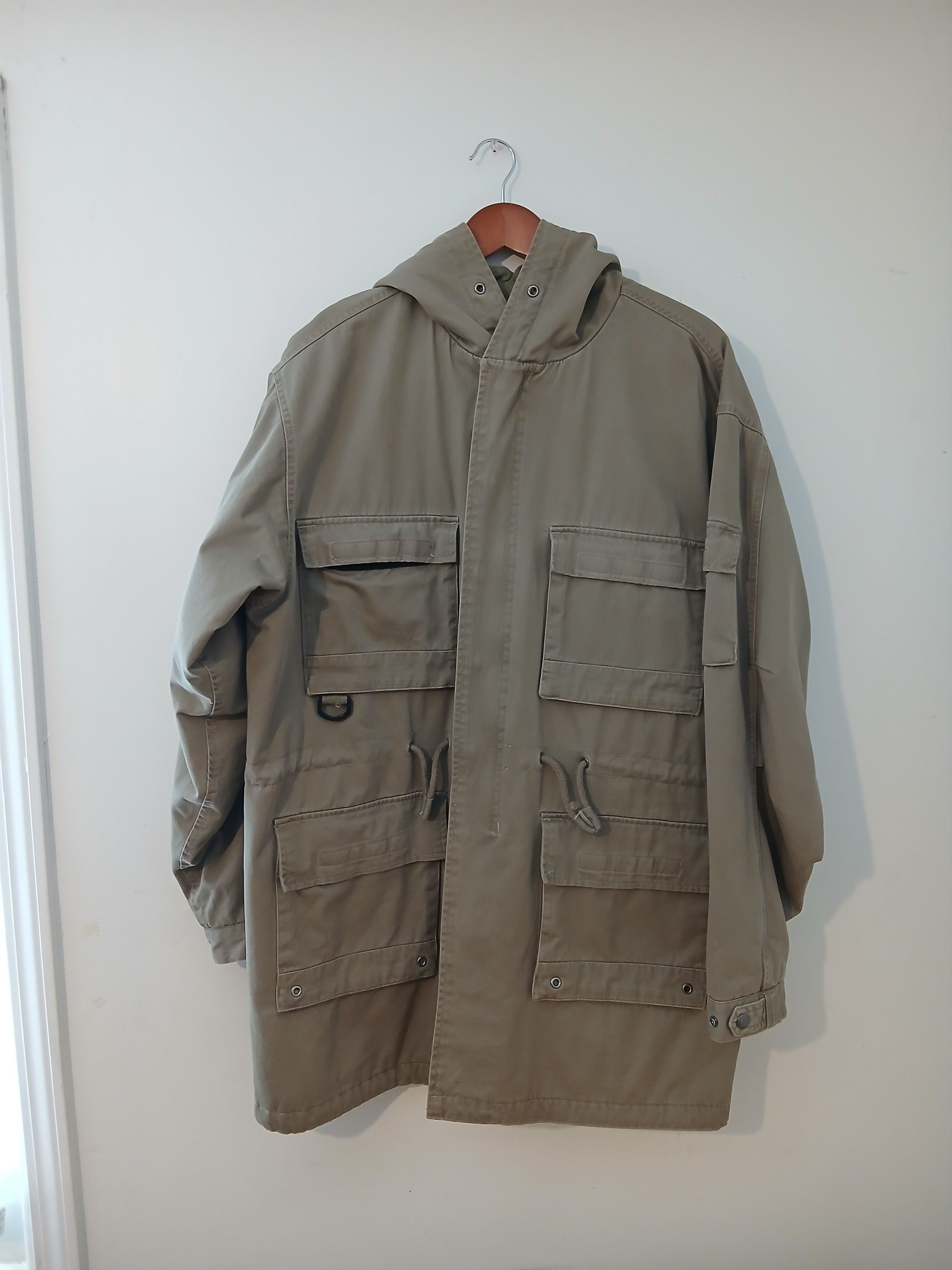 Old Navy Vintage Old Navy Hooded Quilted Lined Parka Military Jacket Size US S / EU 44-46 / 1 - 1 Thumbnail