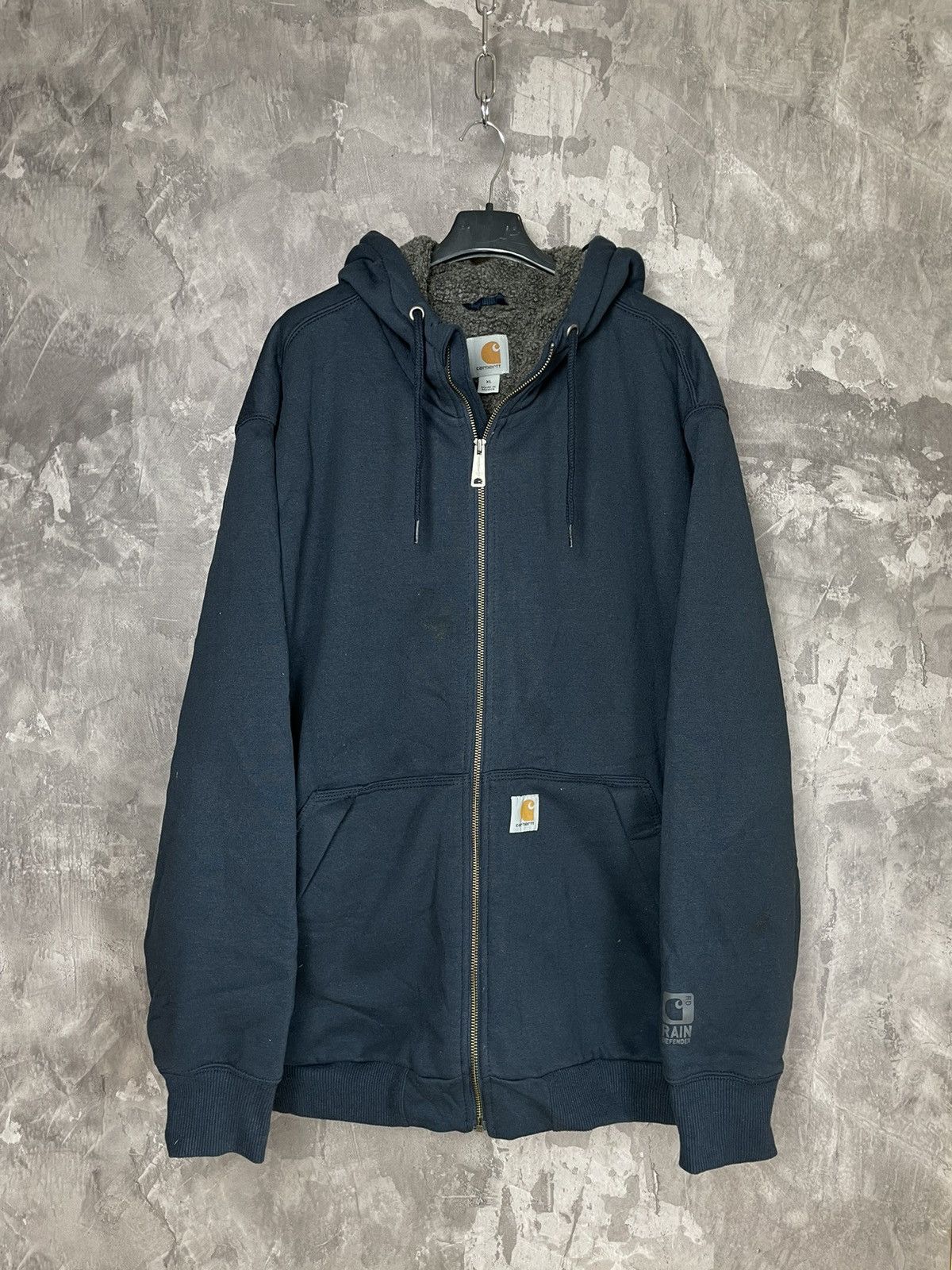 Carhartt Vintage Y2K Essential Carhartt Boxy Zip Up Hoodie Fur Skater Size US XL / EU 56 / 4 - 1 Thumbnail