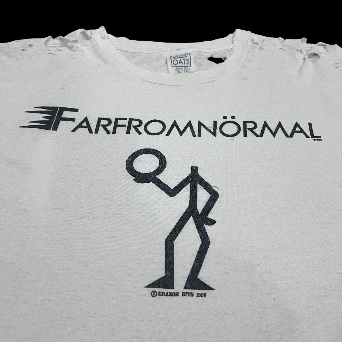 Vintage Vintage 90s FarFromNormal Distressed Thrashed Faded Graphic Size US XL / EU 56 / 4 - 18 Thumbnail