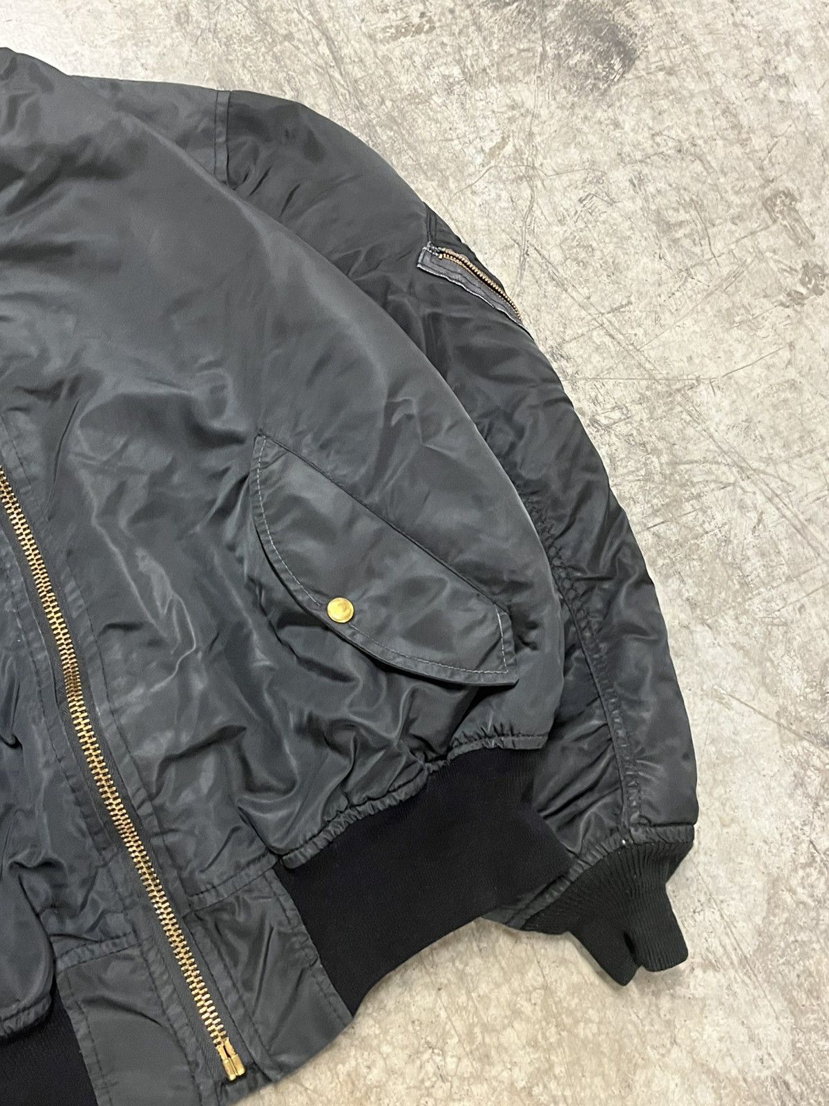 Vintage Vintage MA1 Flight Bomber Jacket camel patch grunge opium Size US L / EU 52-54 / 3 - 6 Thumbnail