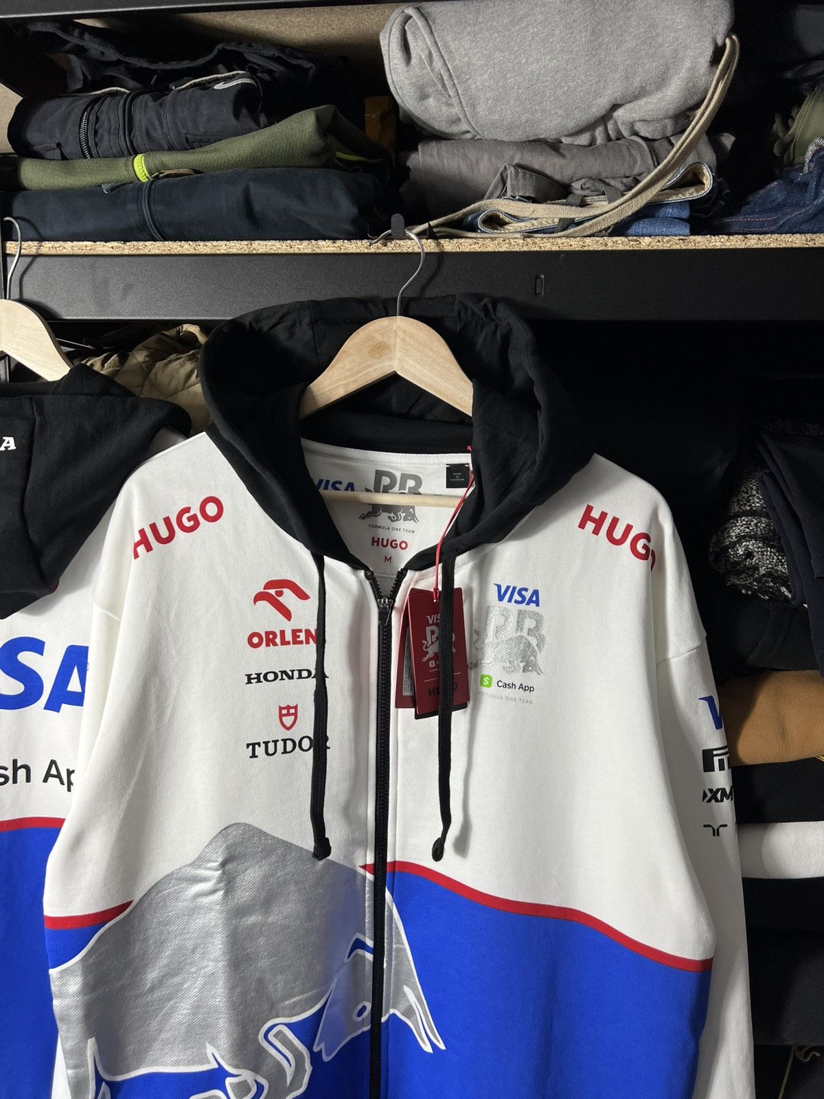 Hugo 🏁 HUGO x Visa Cash App Red Bull Formula 1 Team Zip Hoodie Size US M / EU 48-50 / 2 - 4 Thumbnail