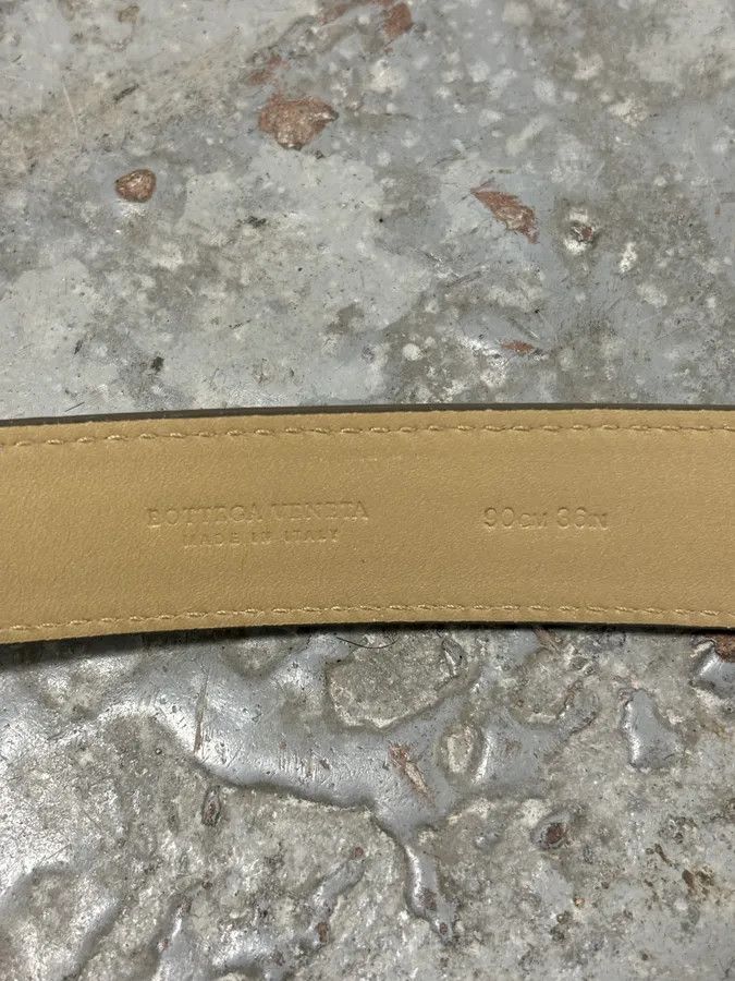 Bottega Veneta Bottega Veneta Grey Belt Intrecciato Woven Leather Belt Size ONE SIZE - 9 Thumbnail