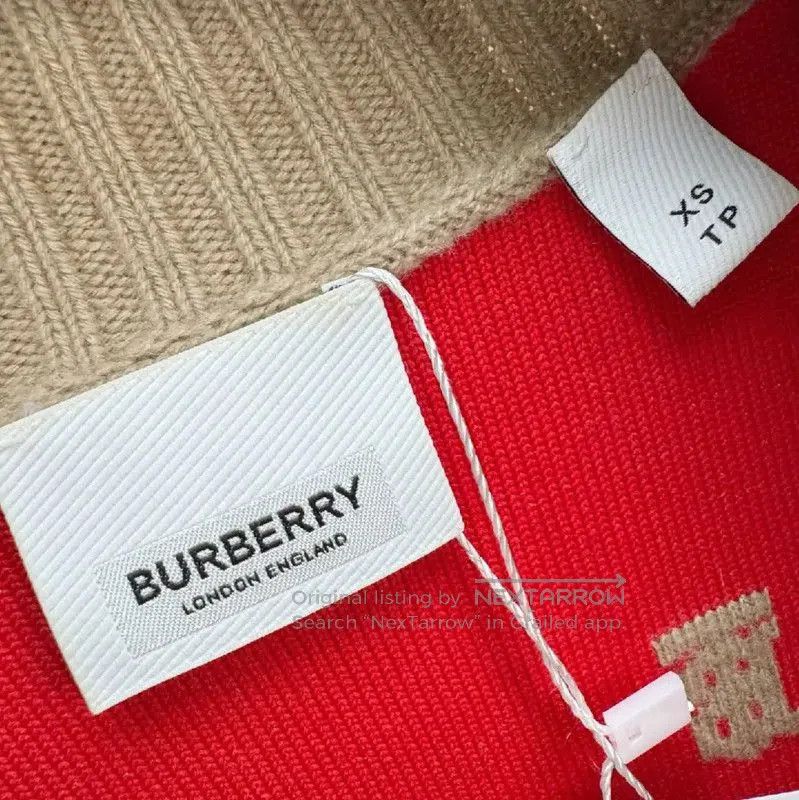 Burberry Women's Beige Wool Blend Cardigan.