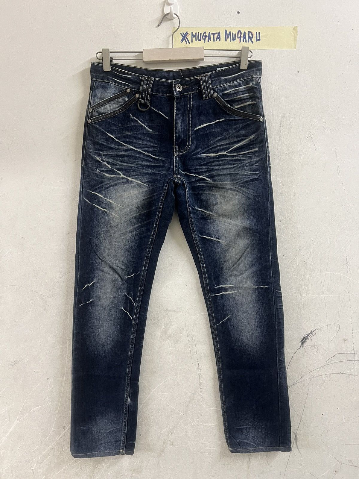 If Six Was Nine × Japanese Brand × Vintage SICK‼️SEMANTICS DESIGN DISTRESSED DENIM PANT Size US 30 / EU 46 - 1 Thumbnail