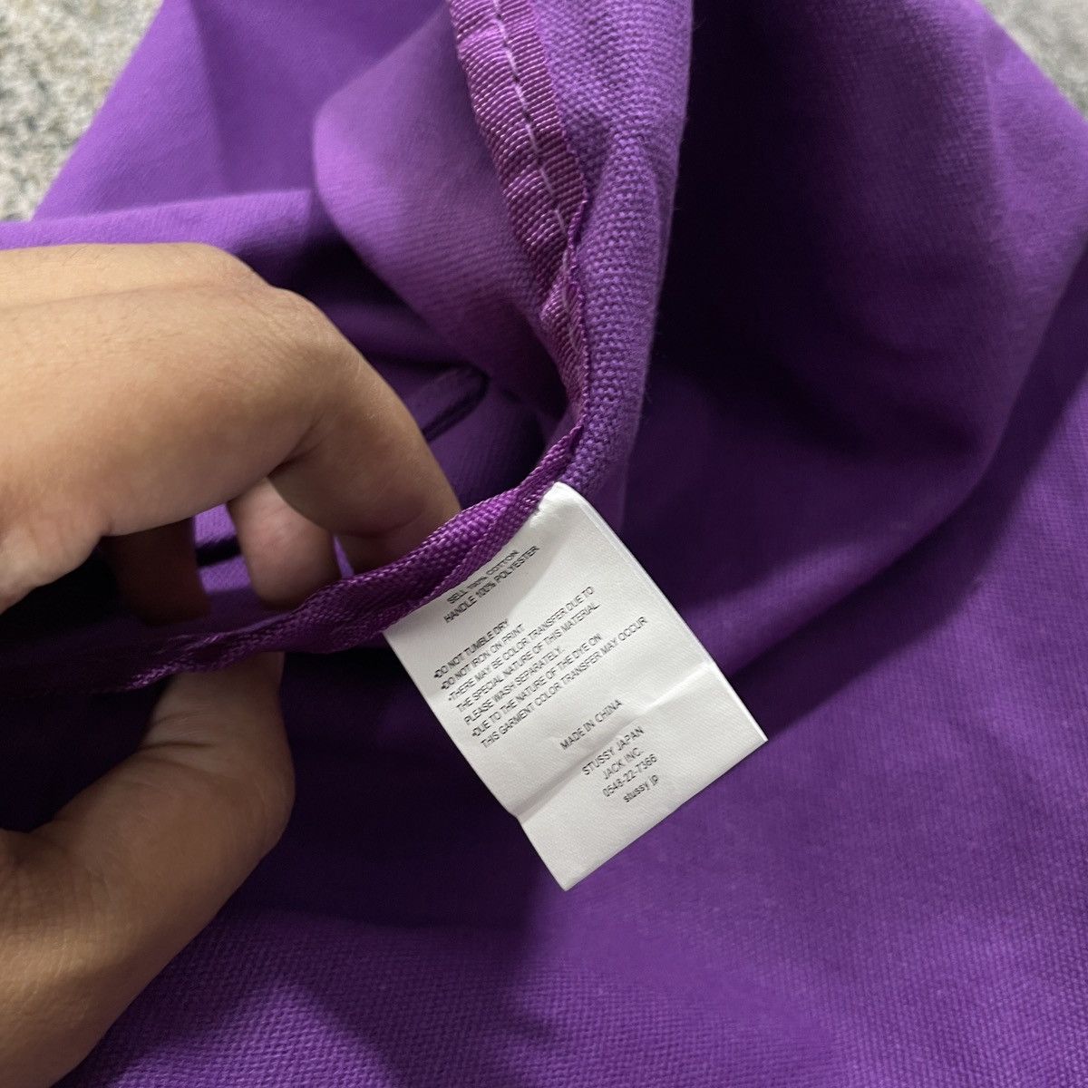 Stussy STUSSY WOMEN CANVAS TOTE BAG - PURPLE Size ONE SIZE - 6 Thumbnail