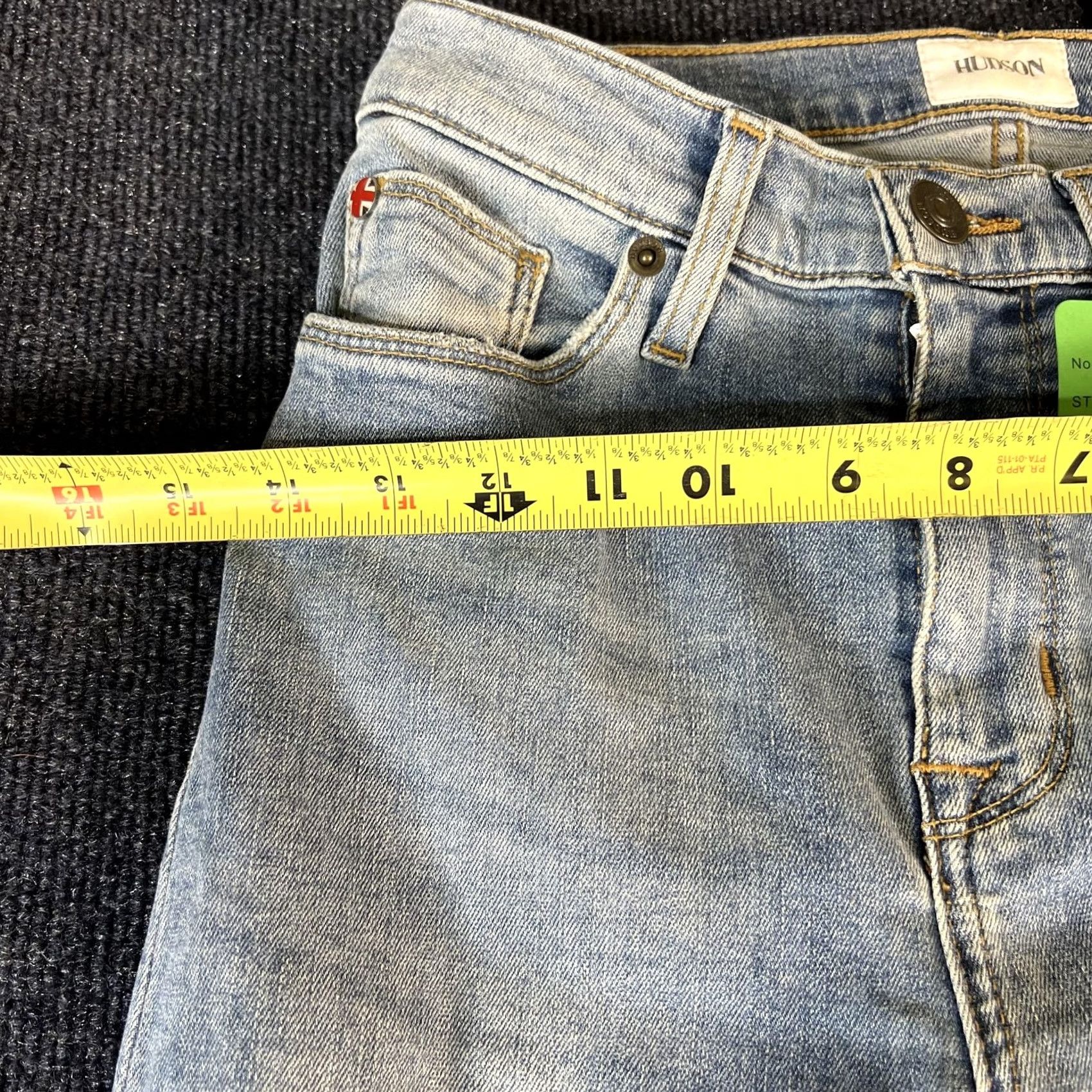 Hudson HUDSON Jeans Womens Light Wash Super Skinny Jeans Blue Denim Zip Fly Pockets Slim Fit 29 Inseam 32in Men? Womens Size 29" - 6 Thumbnail