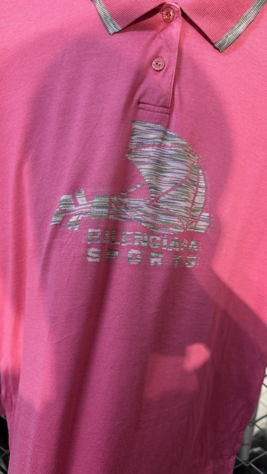 Balenciaga BALENCIAGA SPORTS PARIS POLO SHIRT PINK LARGE Size US L / EU 52-54 / 3 - 3 Thumbnail