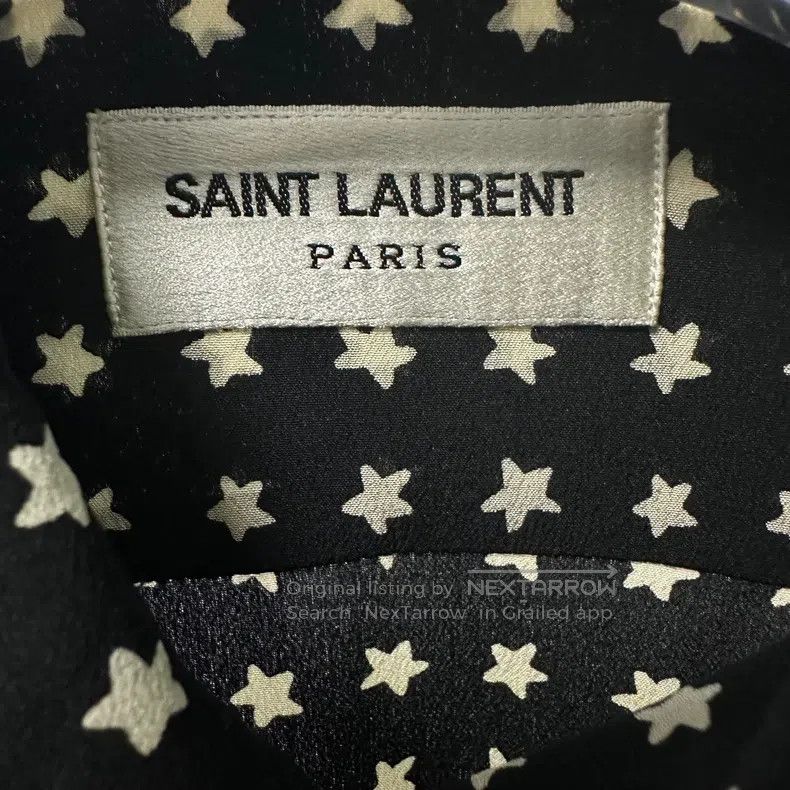 Saint Laurent Paris Saint Laurent Paris Black Five-Pointed Star Printed Silk S Size XS / US 0-2 / IT 36-38 - 6 Thumbnail
