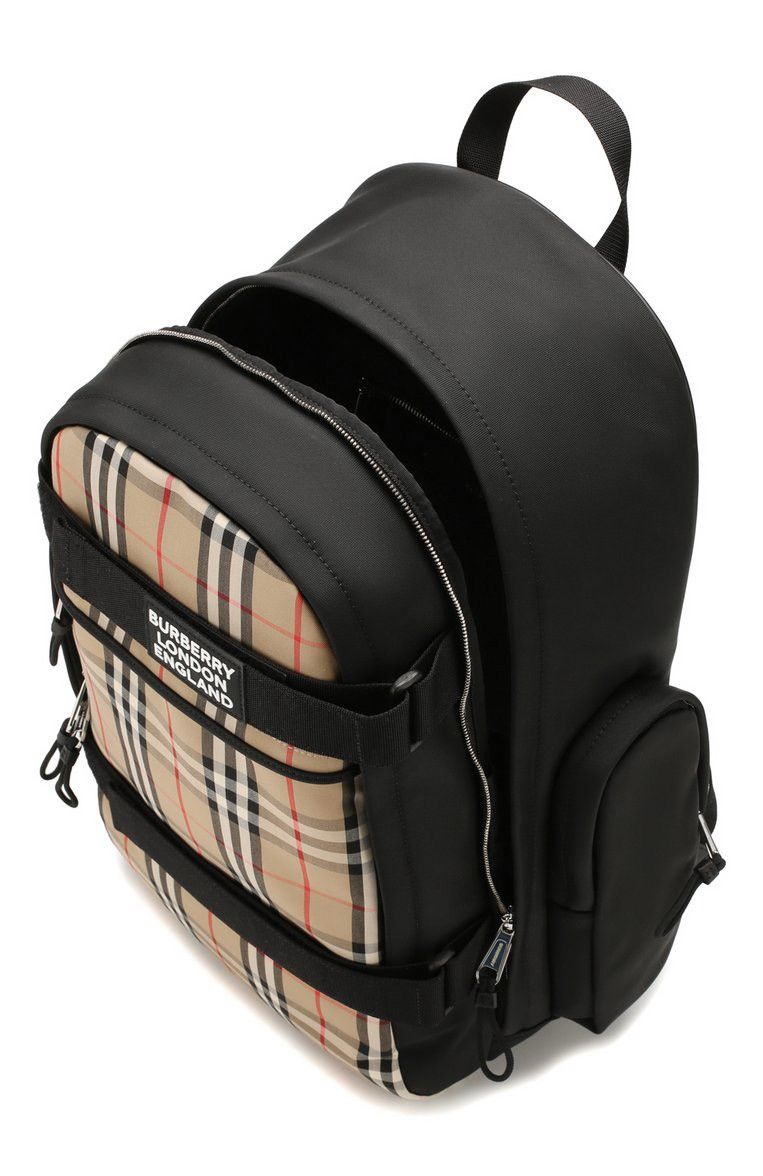 Burberry Large Utility Cooper Backpack Check Beige 8023640 Size ONE SIZE - 4 Thumbnail