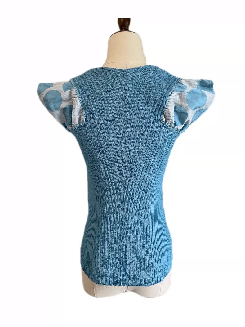 Issey Miyake Issey Miyake size:2 Light blue mainline polka dot short-sl Size M / US 6-8 / IT 42-44 - 4 Thumbnail